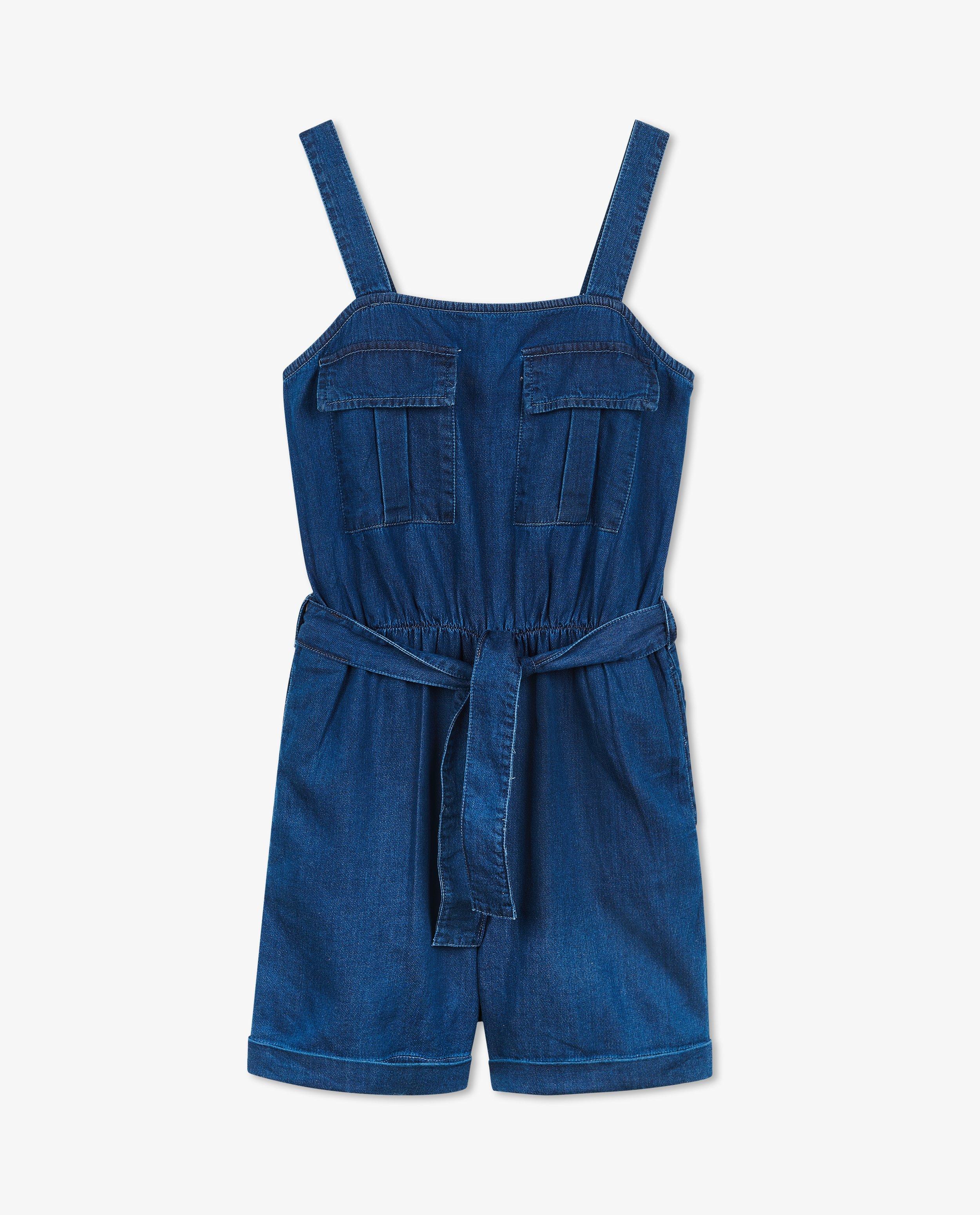 Blauwe playsuit + haarband - null - Tiffosi