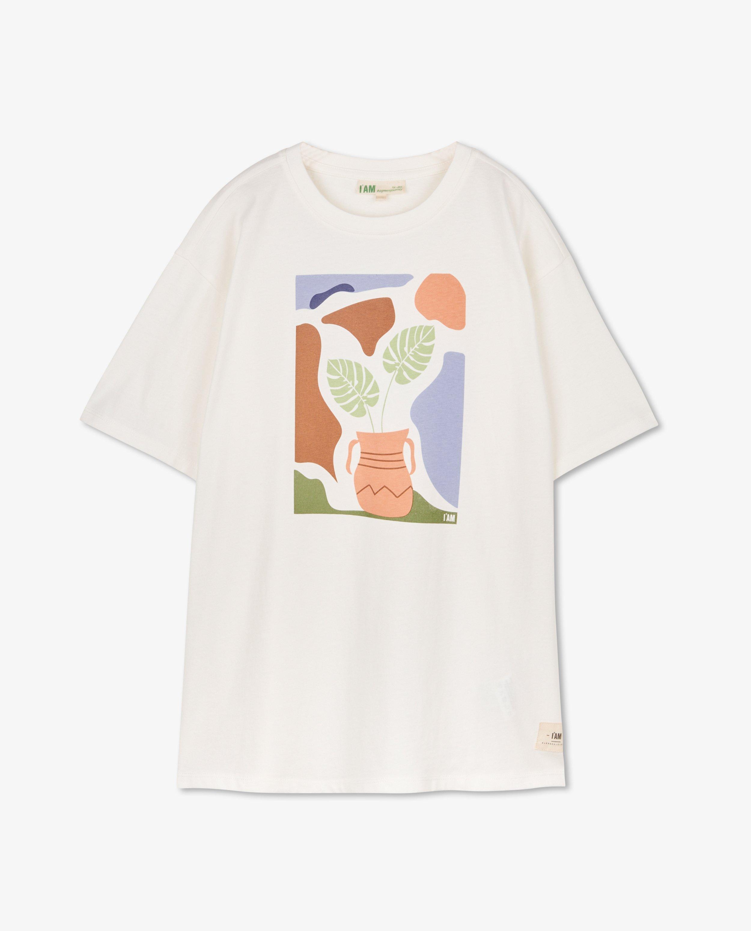 T-shirts - T-shirt blanc à imprimé I AM