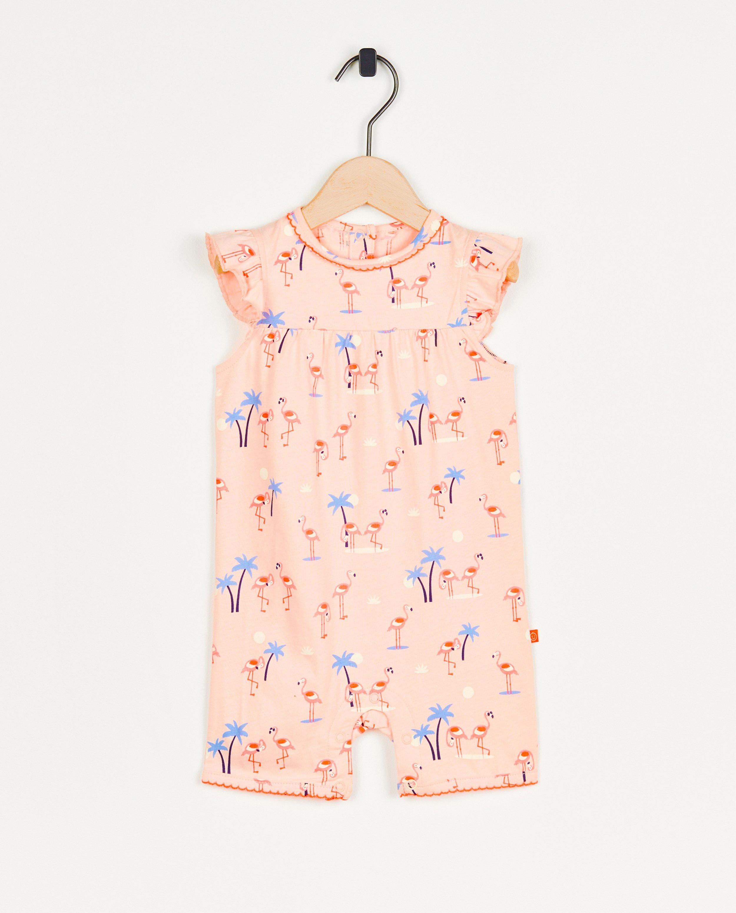 Roze pyjama met flamingoprint - null - Cuddles and Smiles