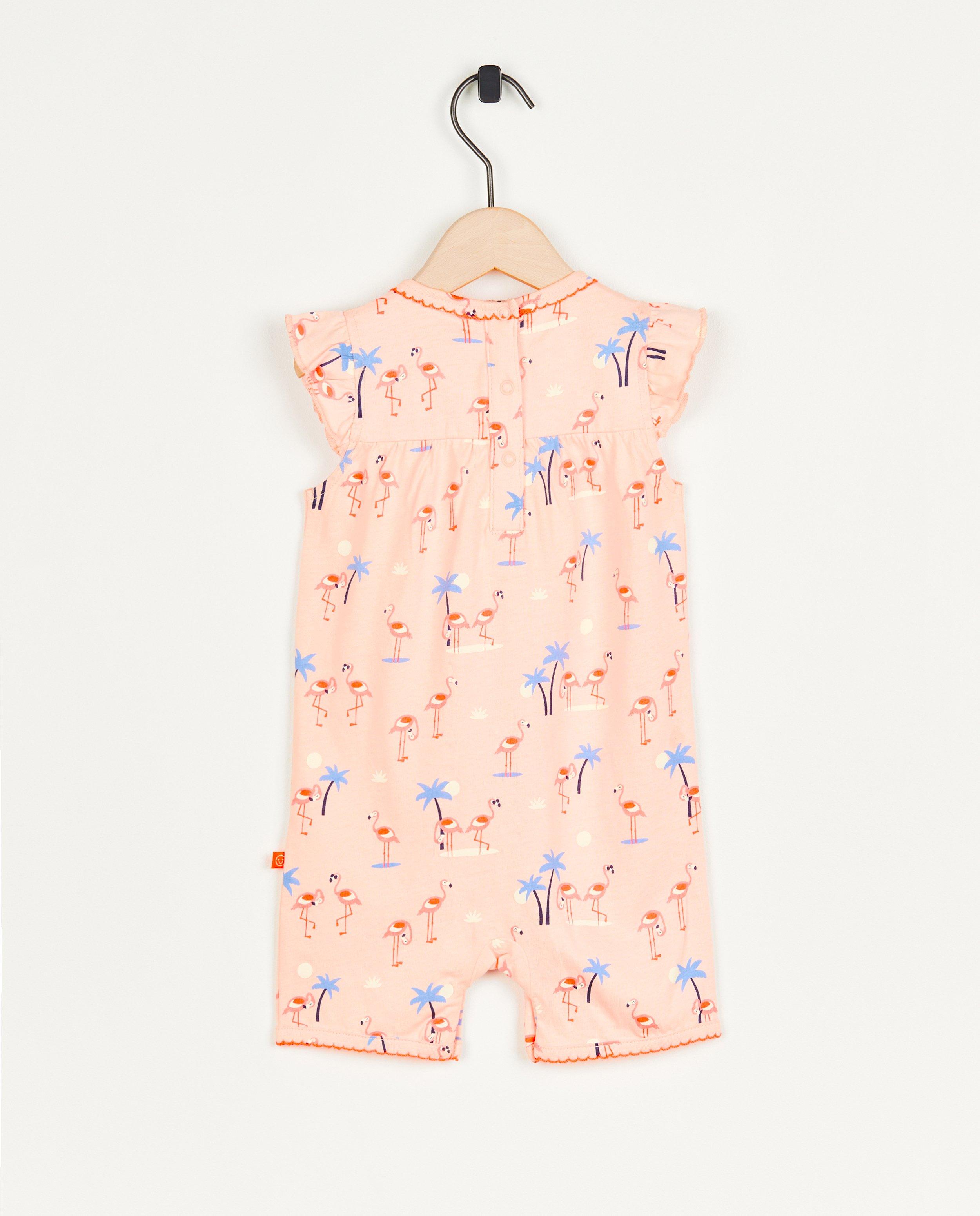 Nachtkleding - Roze pyjama met flamingoprint