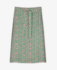 Rokken - Groene rok met bloemenprint