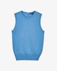 Truien - Blauwe mouwloze trui