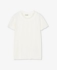 Offwhite T-shirt met rib - null - Daily 7