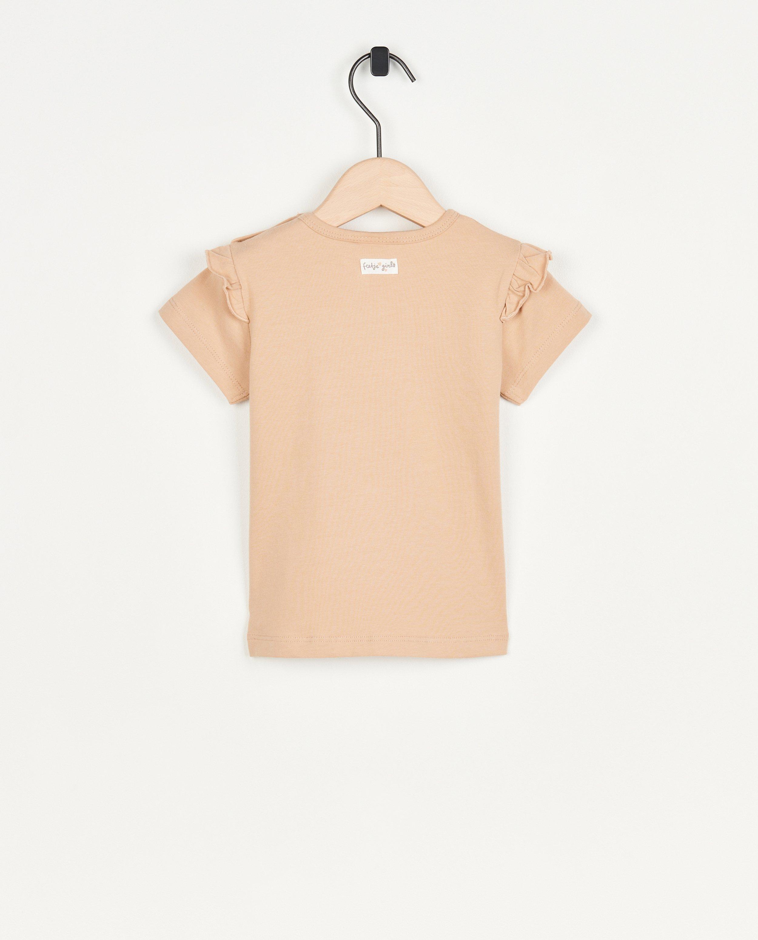T-shirts - Lichtbruin T-shirt met print