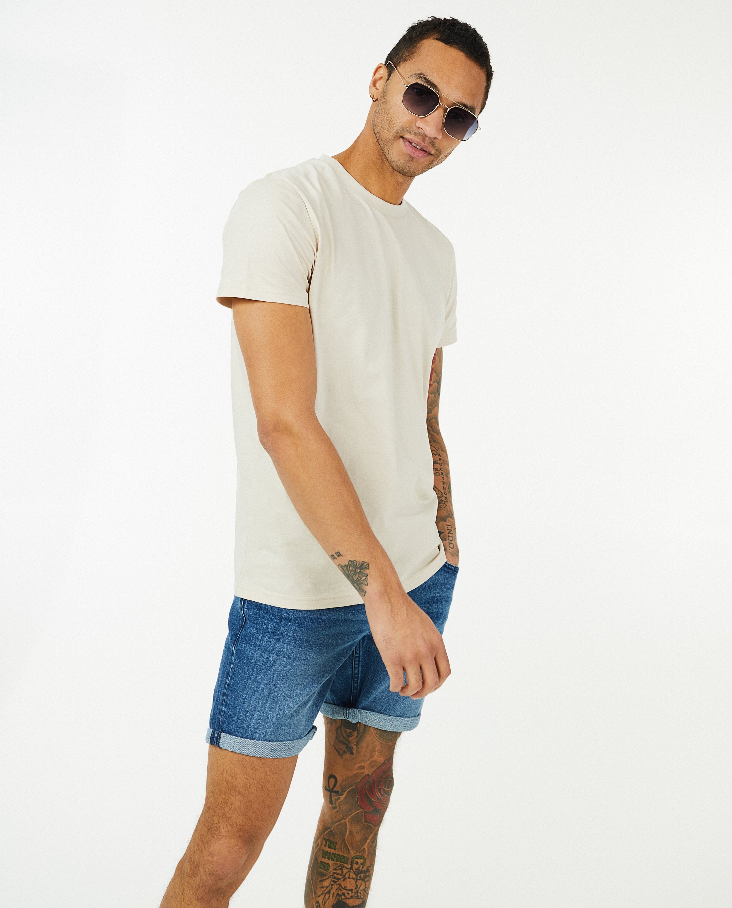 T-shirts - T-shirt bleu à manches courtes