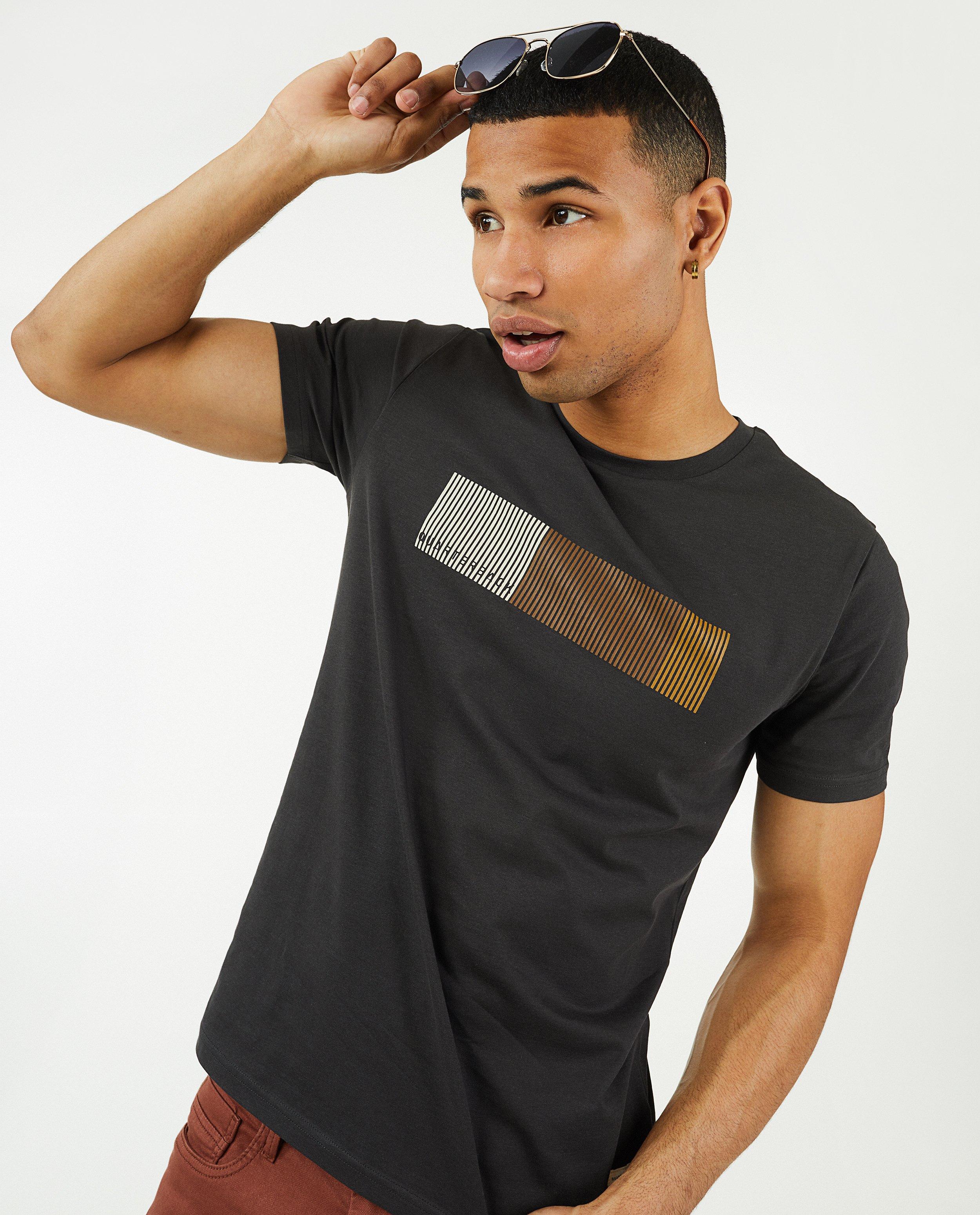 T-shirts - T-shirt bleu foncé à imprimé