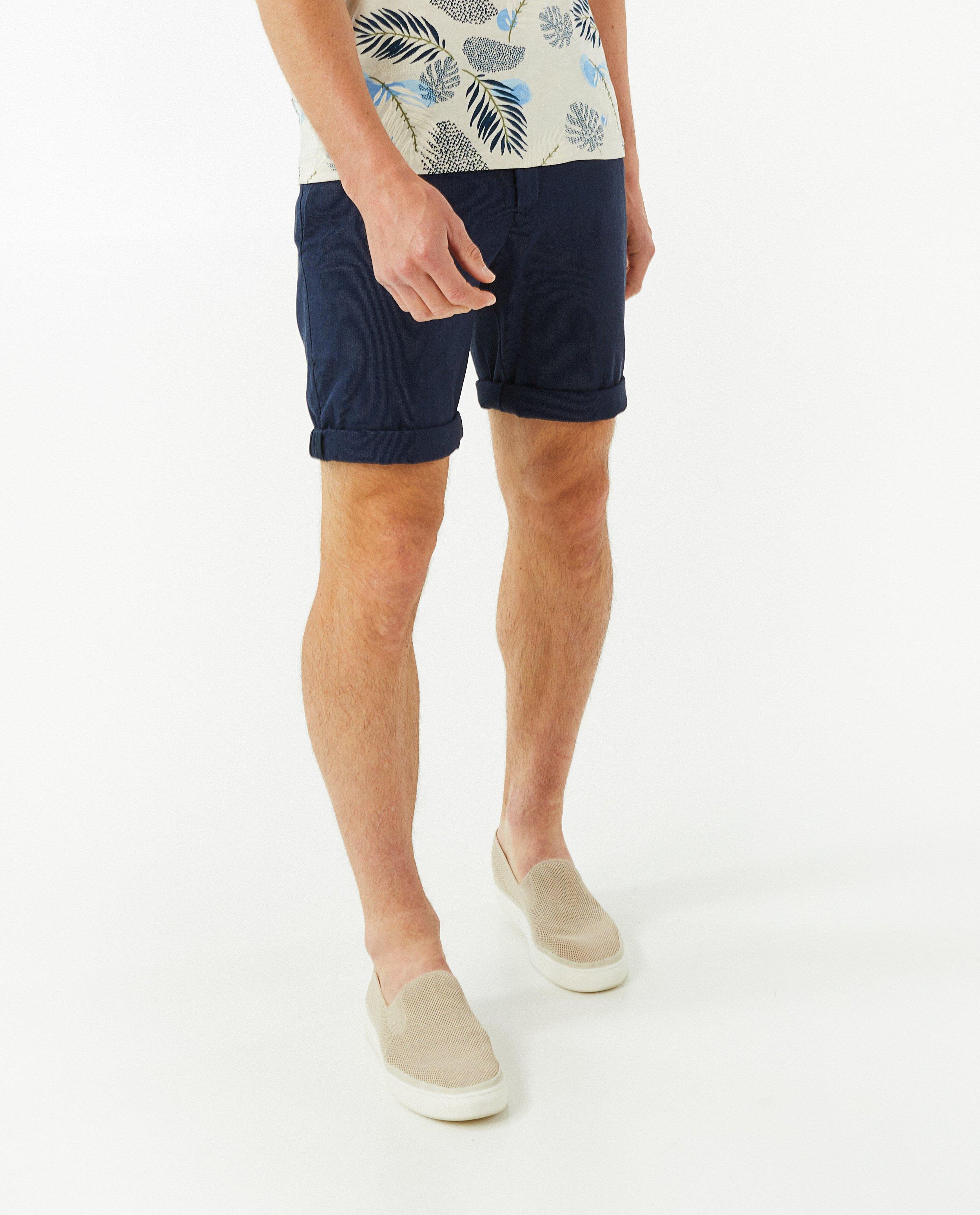 Shorten - Donkerblauwe short met chino fit
