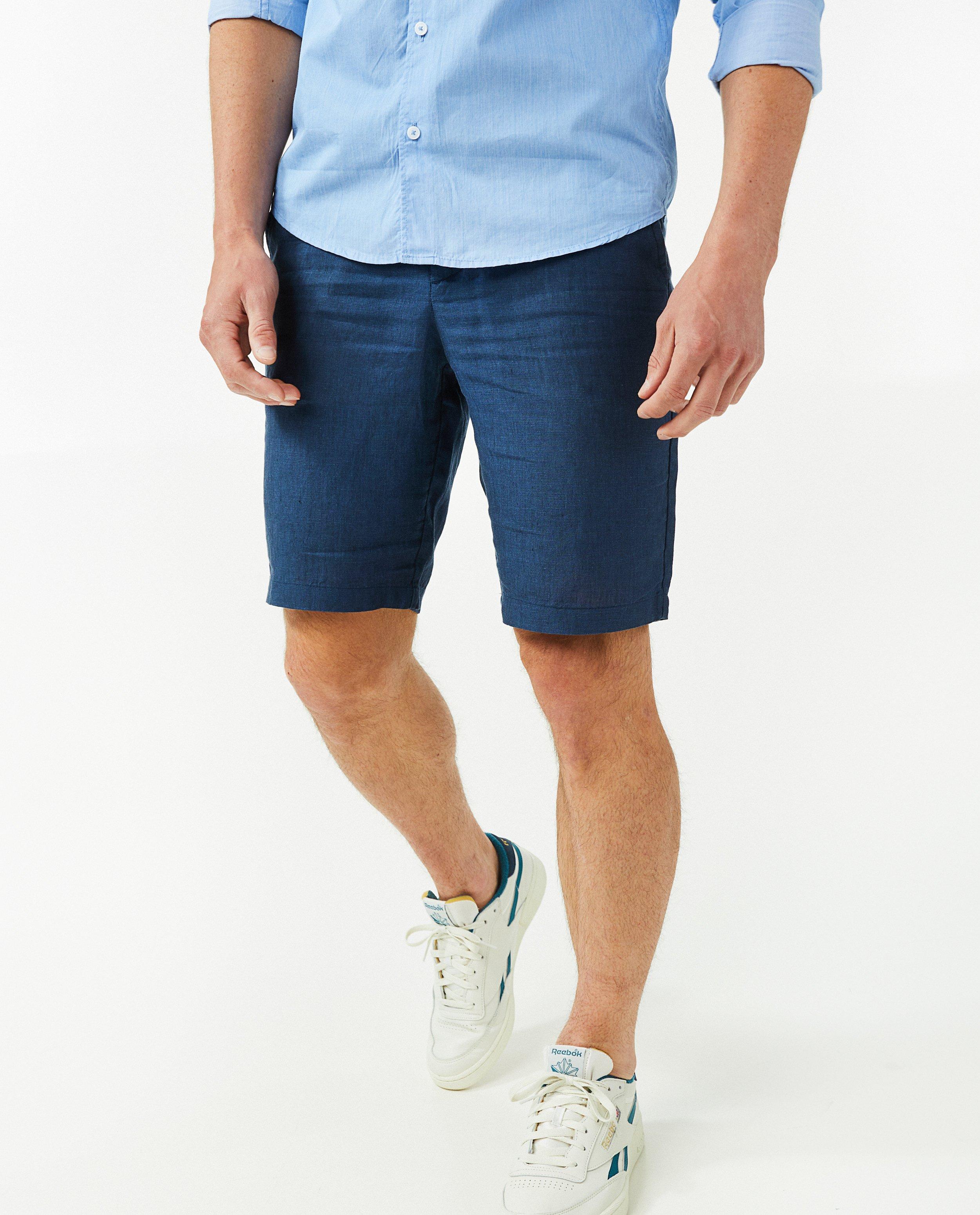 Shorten - Donkerblauwe short met chino fit