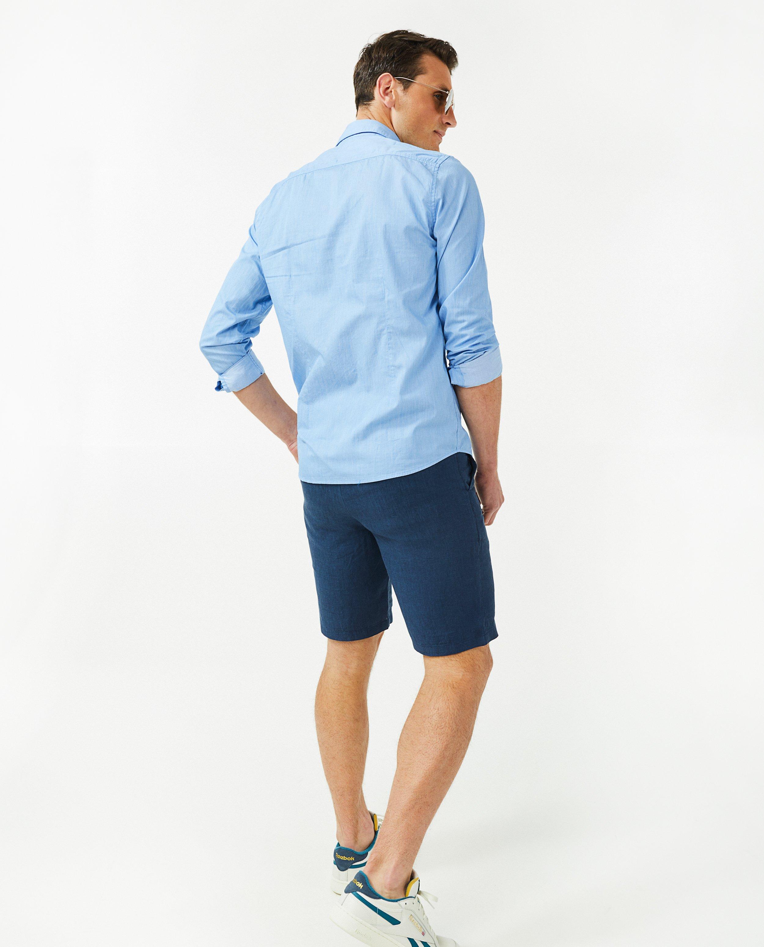 Shorten - Donkerblauwe short met chino fit