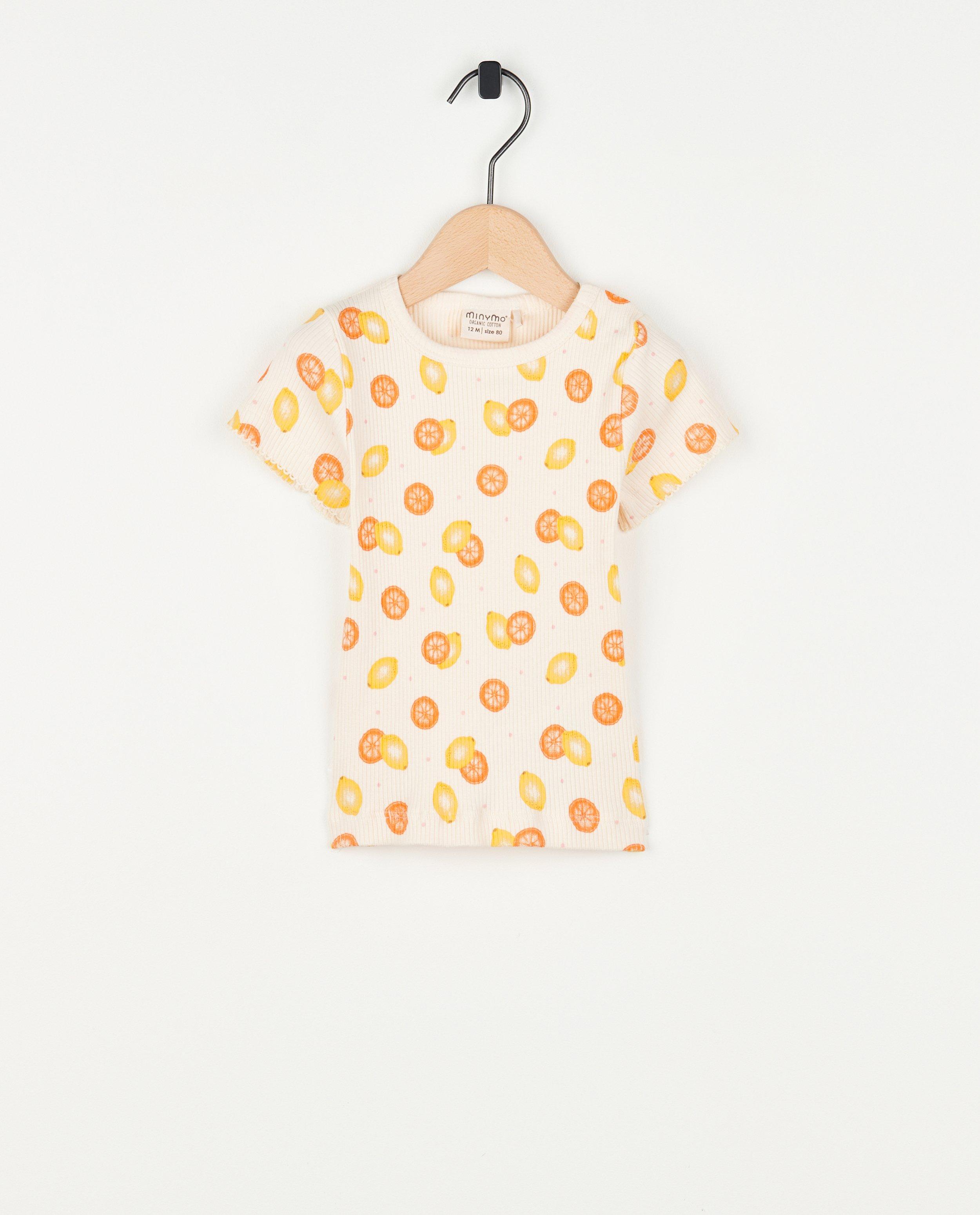 Ecru T-shirtje met print Minymo - null - Minymo