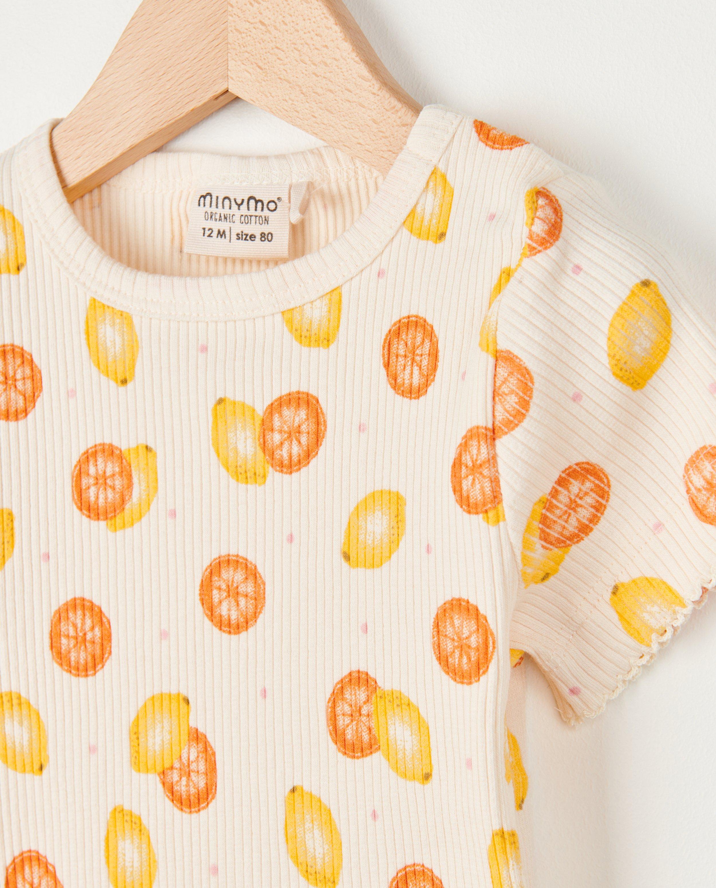 T-shirts - Ecru T-shirtje met print Minymo