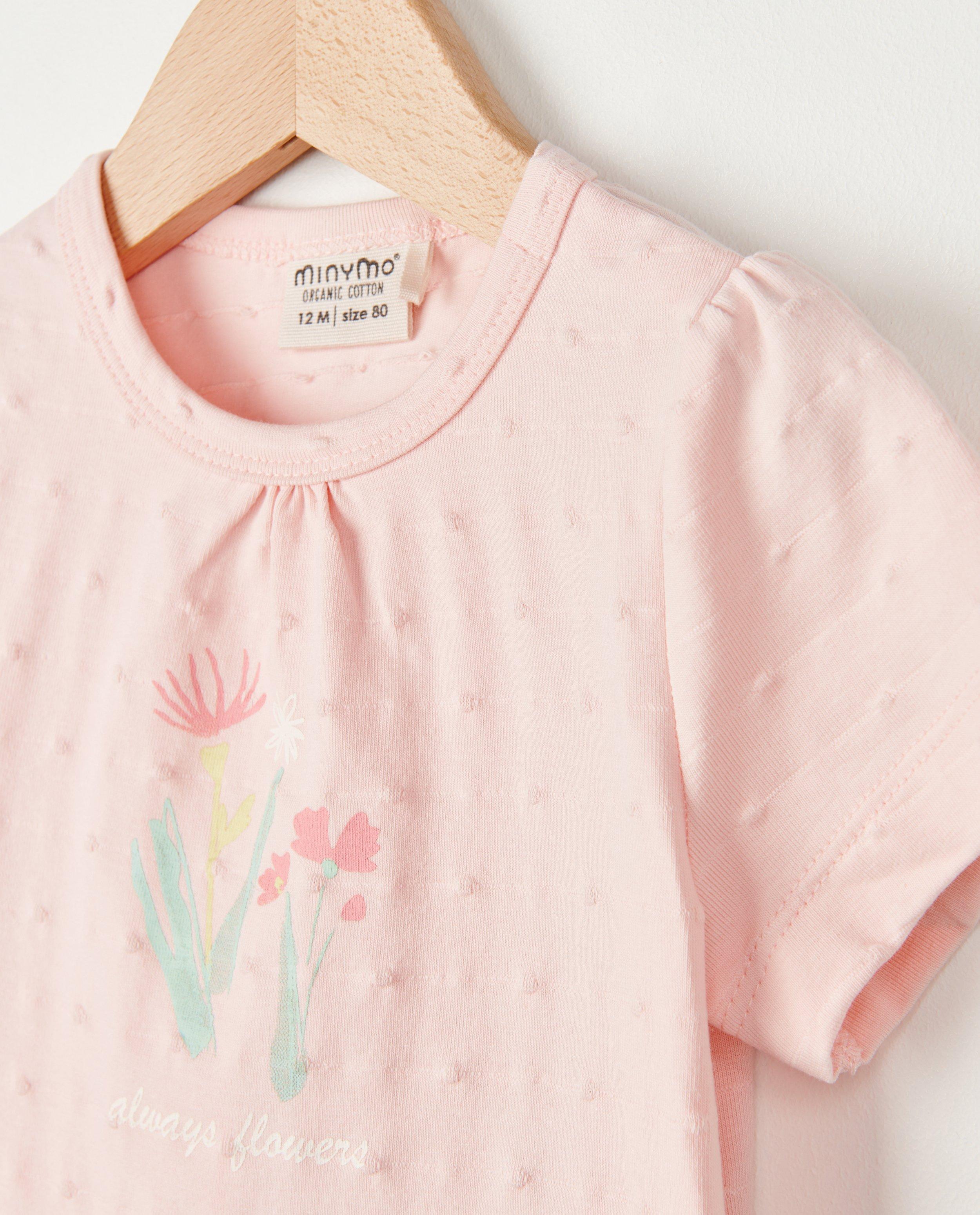 T-shirts - Roze T-shirt met print Minymo