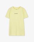 T-shirts - Geel T-shirt met opschrift
