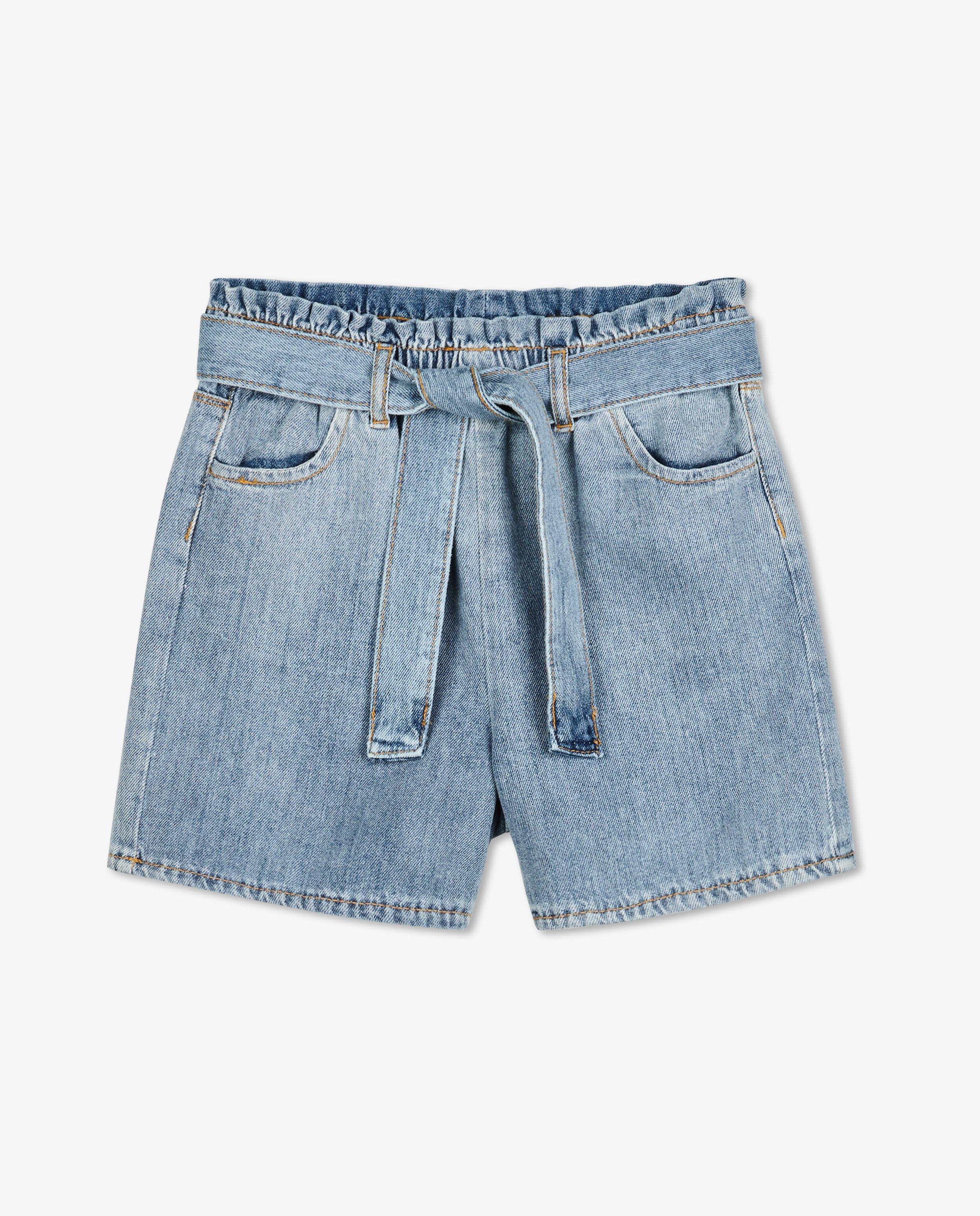 Lichtblauwe jeansshort met knooplint - Product Detail - lichtblauw - afbeelding nummer 5