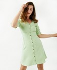 Groene jurk met knopenrij - null - Pieces