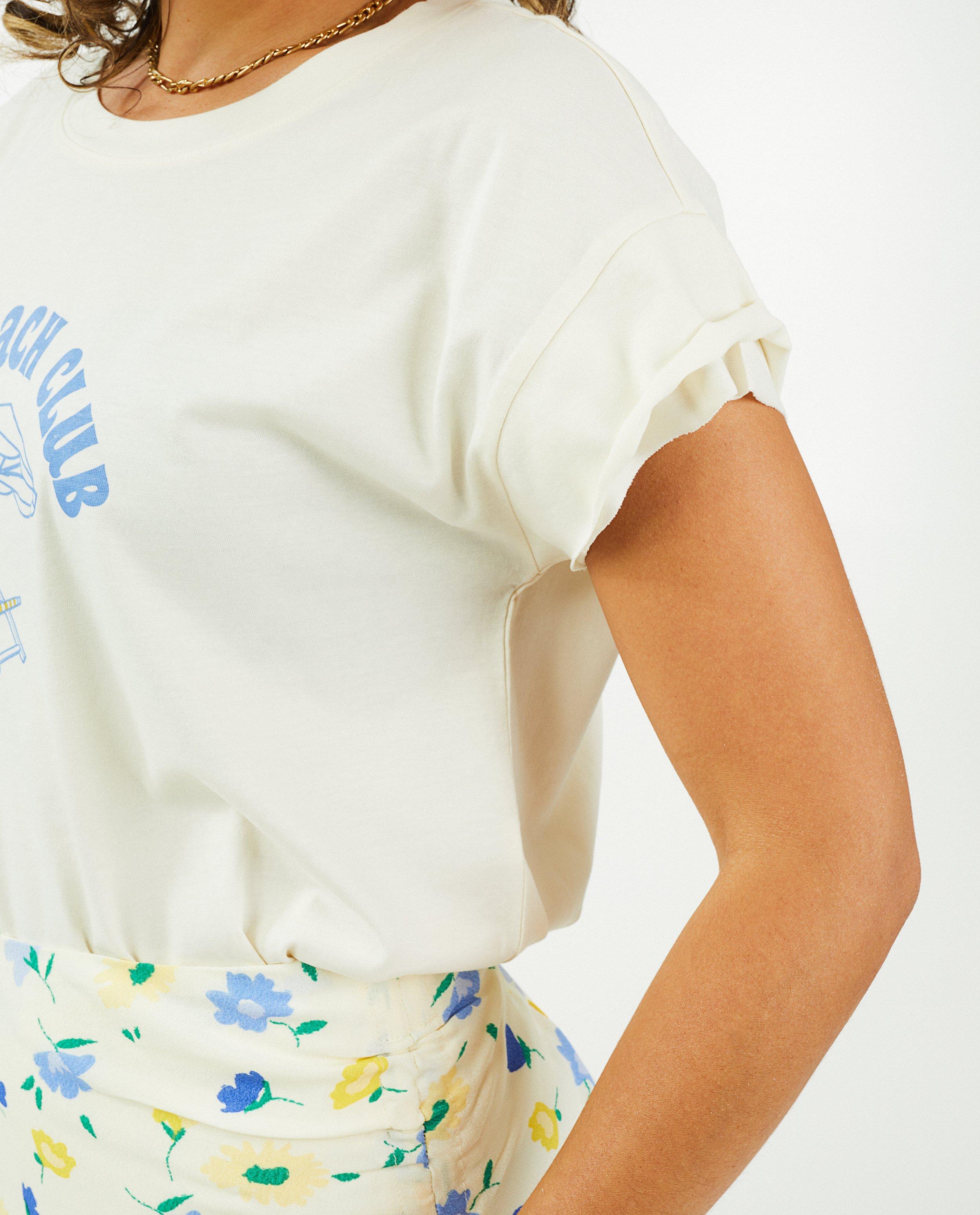 T-shirts - Wit T-shirt met print en opschrift