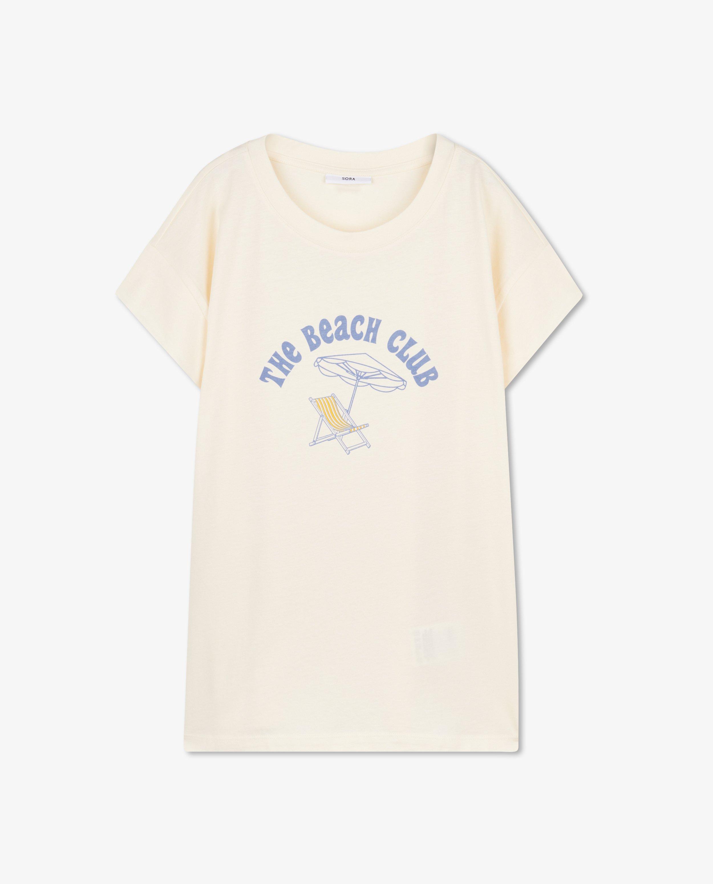 T-shirts - Wit T-shirt met print en opschrift