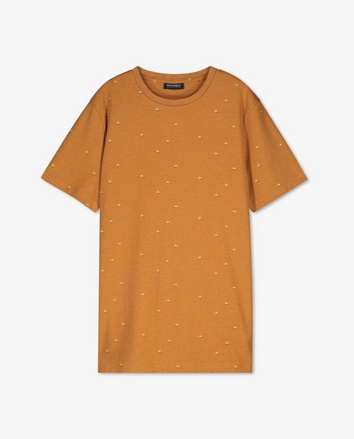 T-shirts - T-shirt brun orangé à imprimé