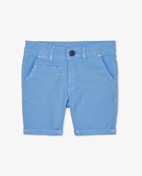 Shorten - Blauwe short met insteekzakken