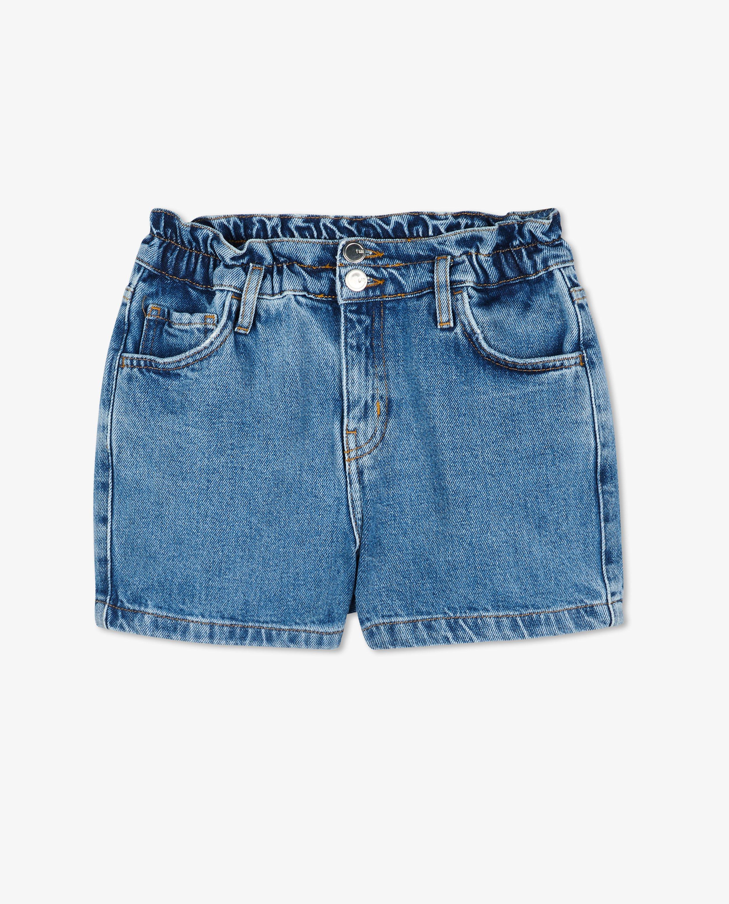 Short en jeans &agrave; taille &eacute;lastique - D&eacute;tails du produit - bleu clair - image num&eacute;ro 5