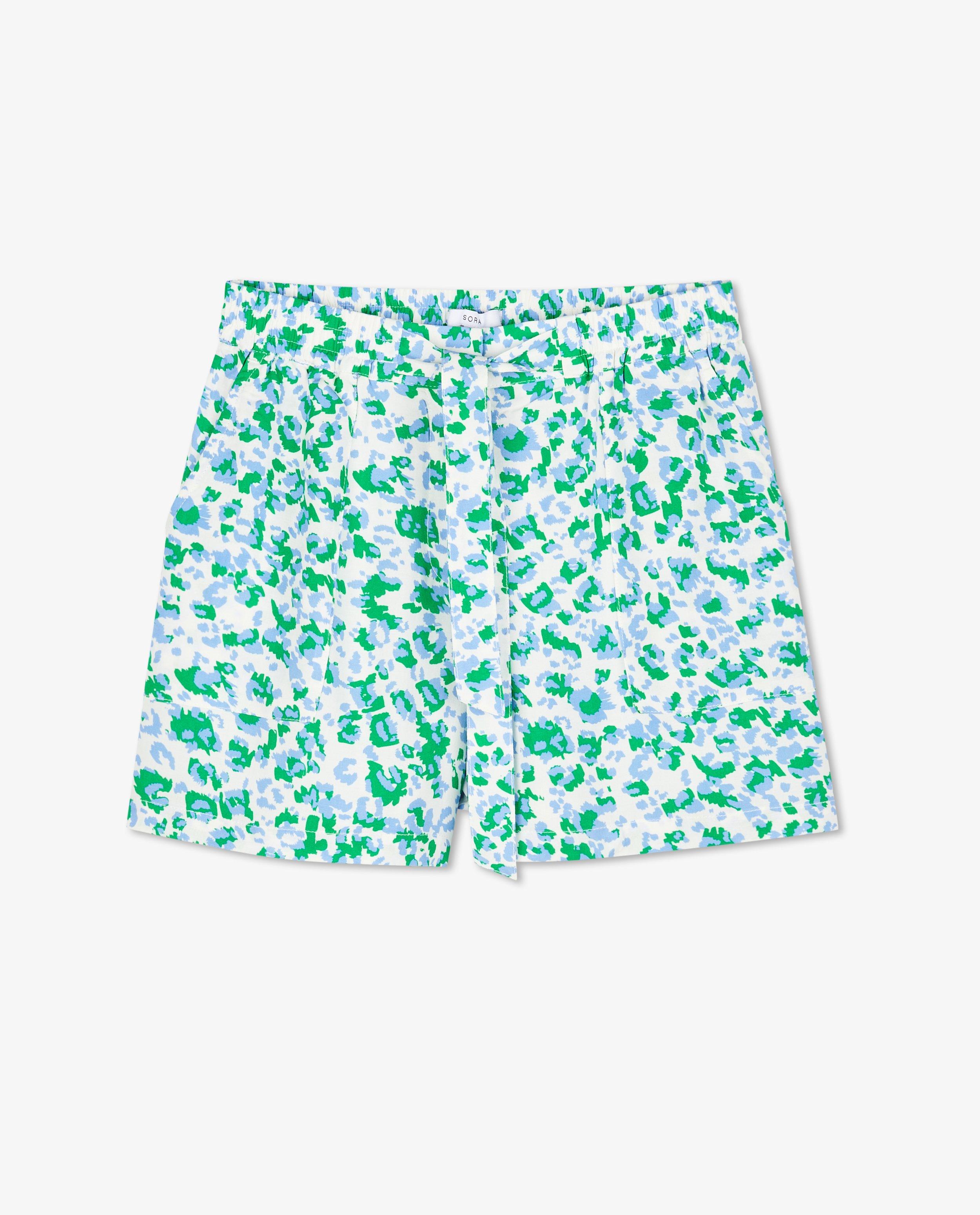 Shorten - Witte short met bloemenprint