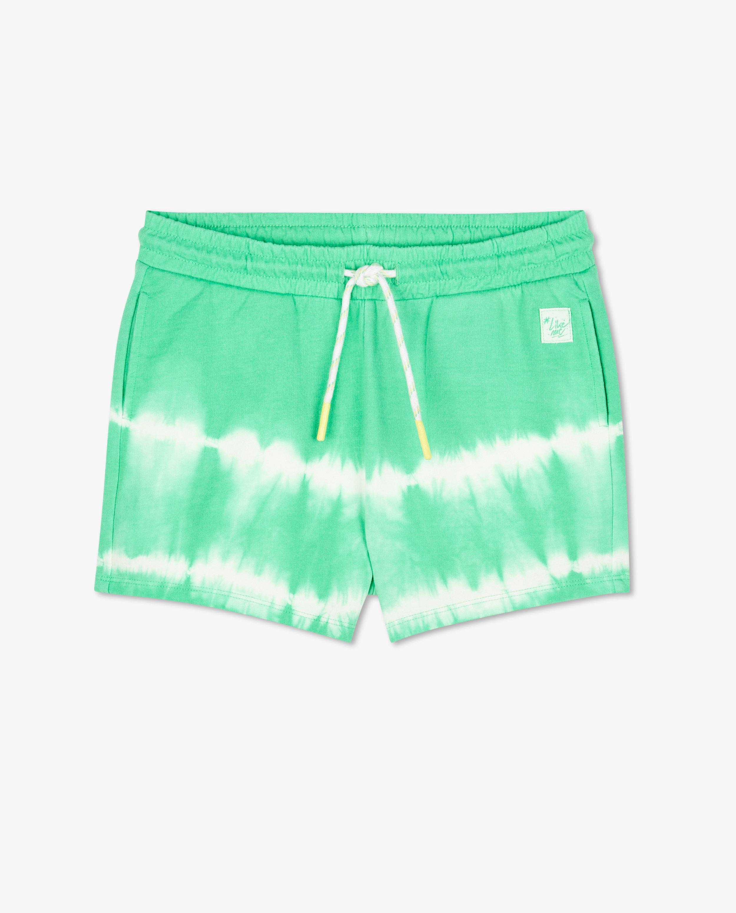 Short rose &agrave; imprim&eacute; tie dye - D&eacute;tails du produit - vert clair - image num&eacute;ro 5