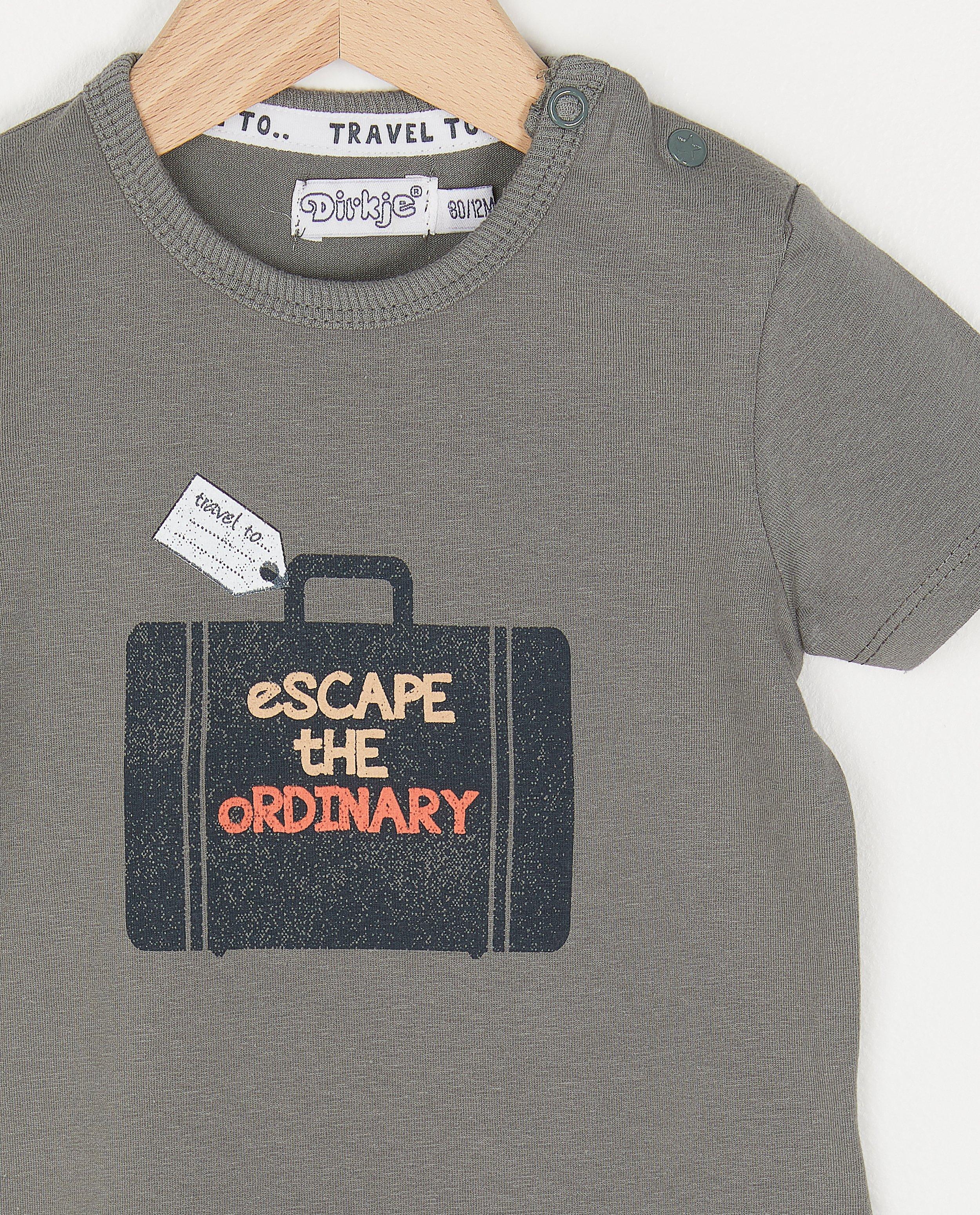 Grijsgroen T-shirt Dirkje - Product Detail - khaki - afbeelding nummer 3