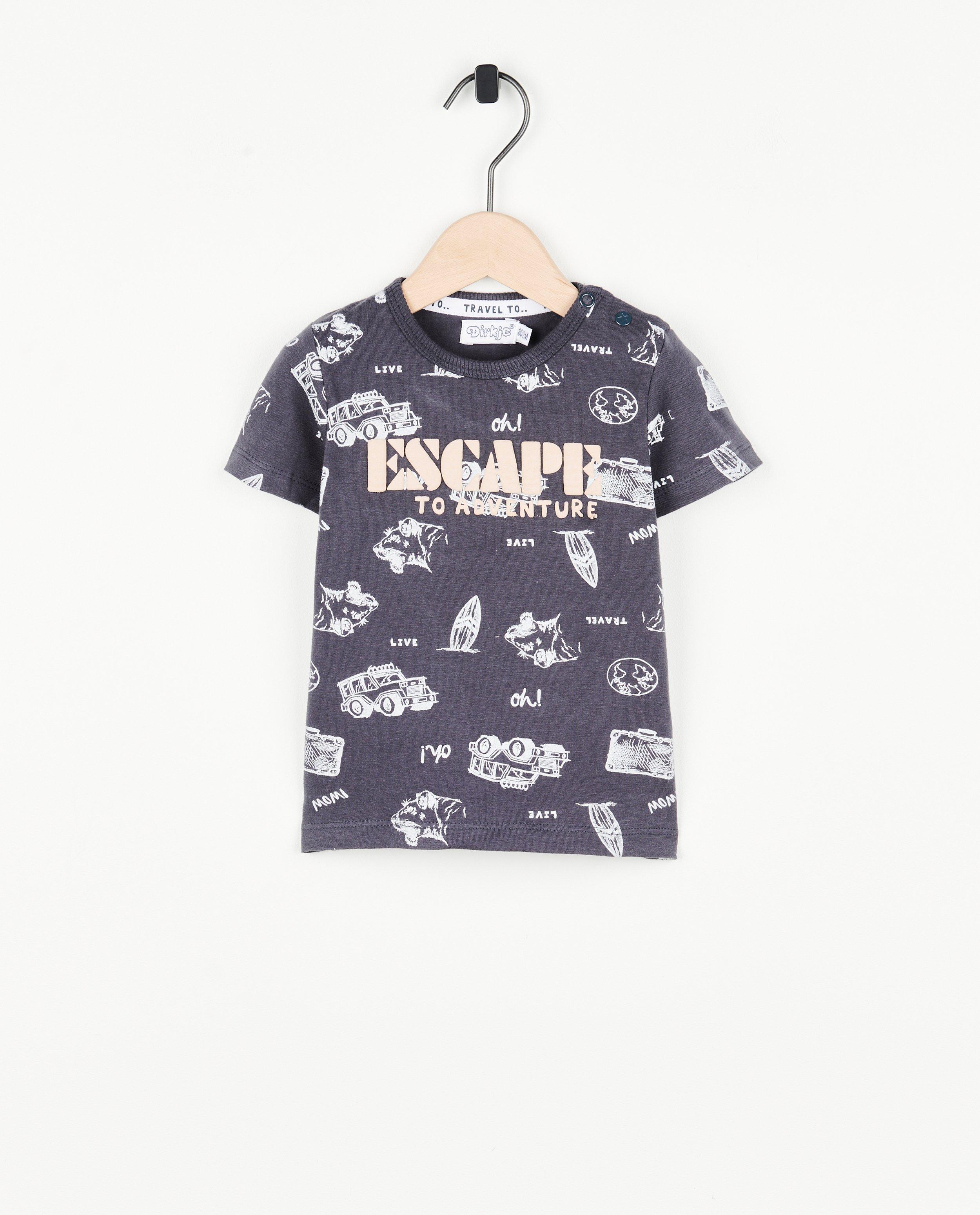Blauw T-shirtje met print Dirkje - null - Dirkje
