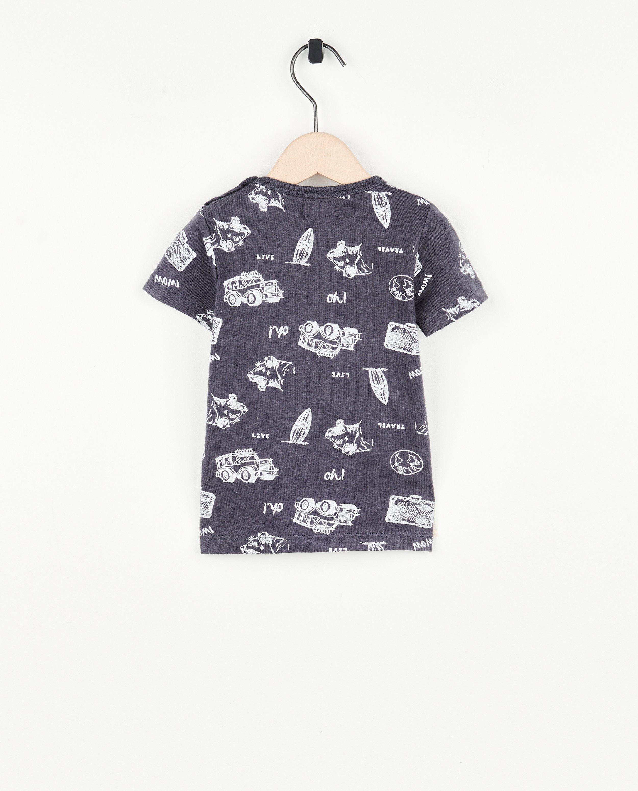T-shirts - Blauw T-shirtje met print Dirkje