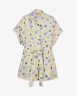 Hemden - Ecru jurk met bloemenprint