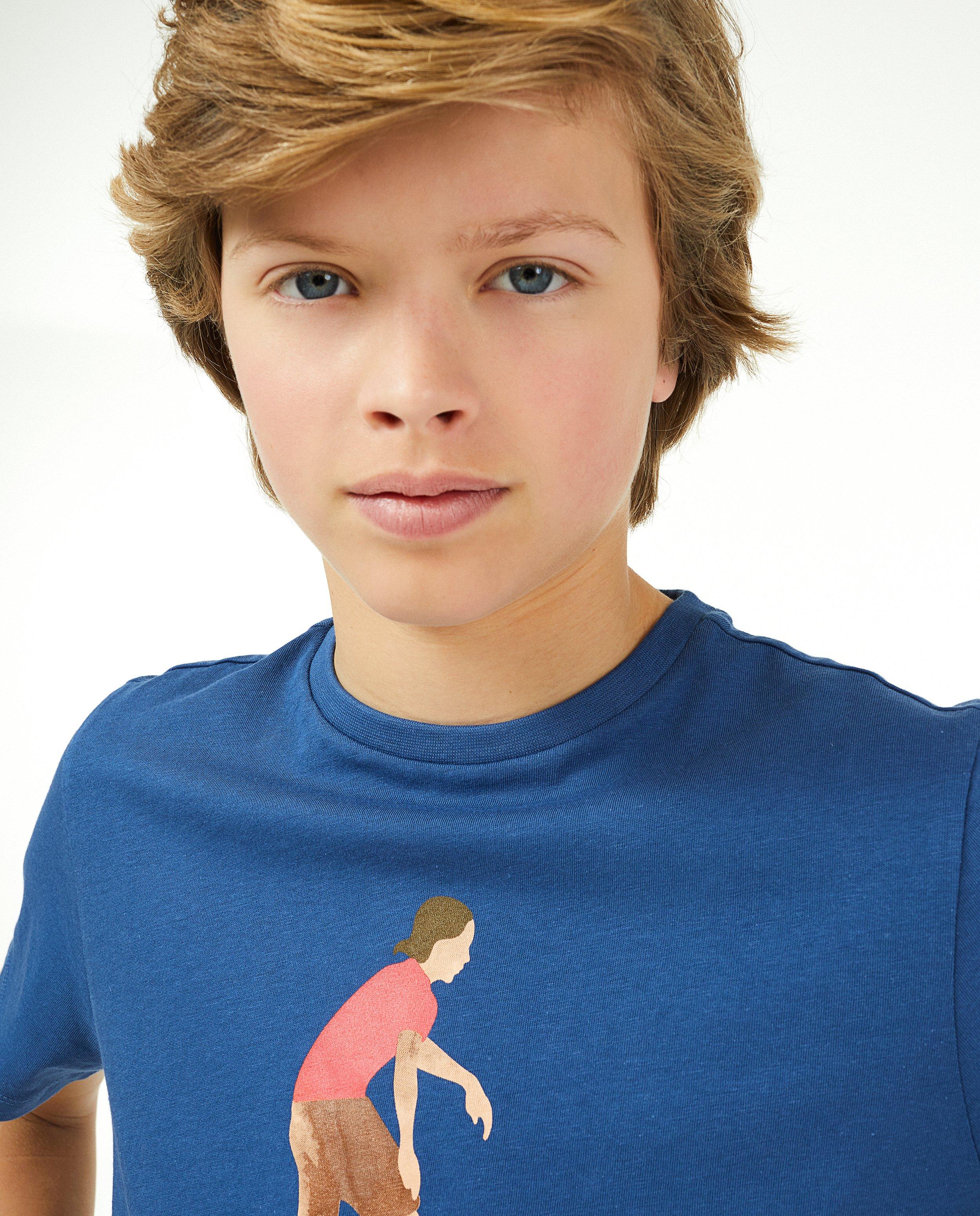 T-shirts - Blauw T-shirt met print