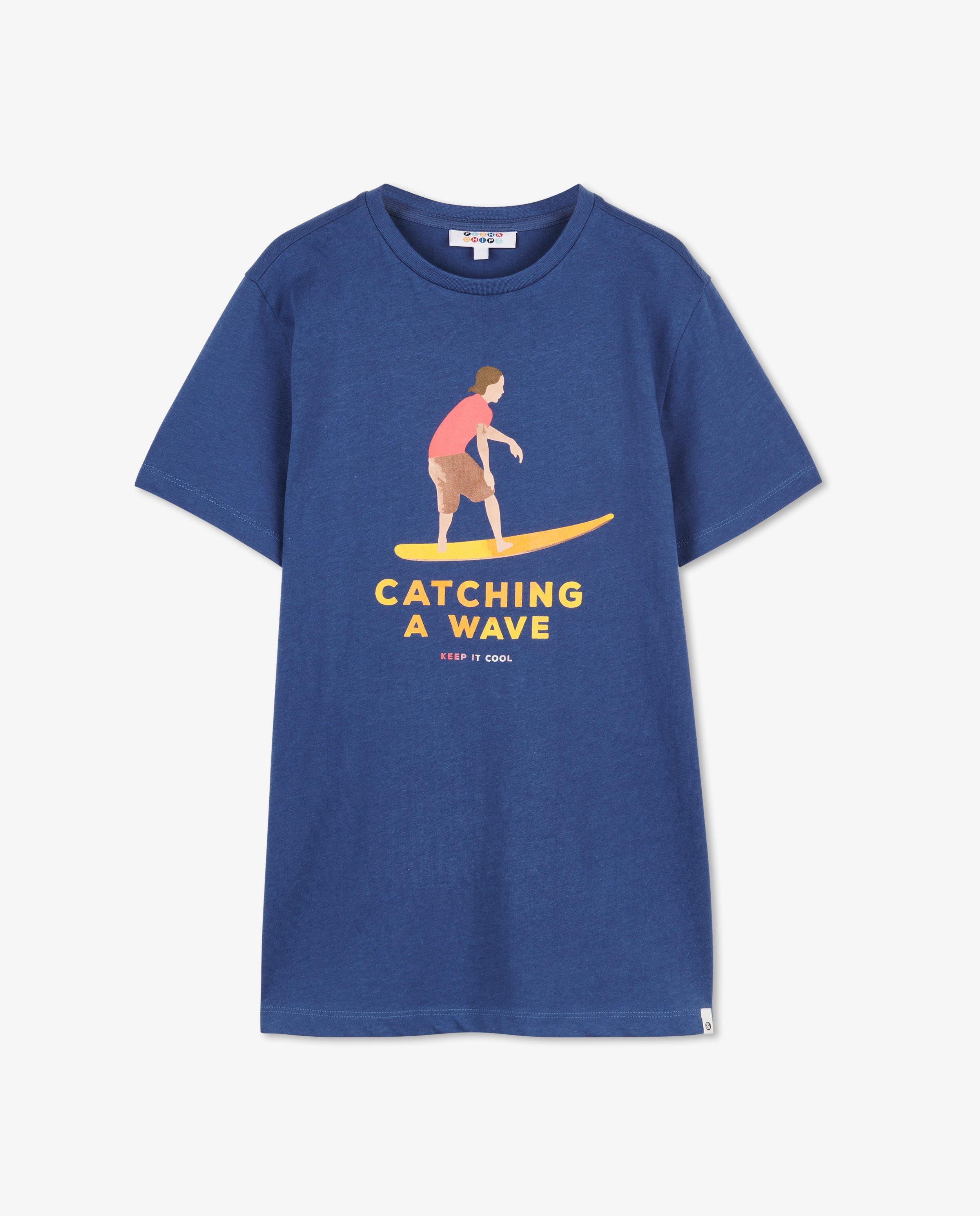 T-shirts - Blauw T-shirt met print