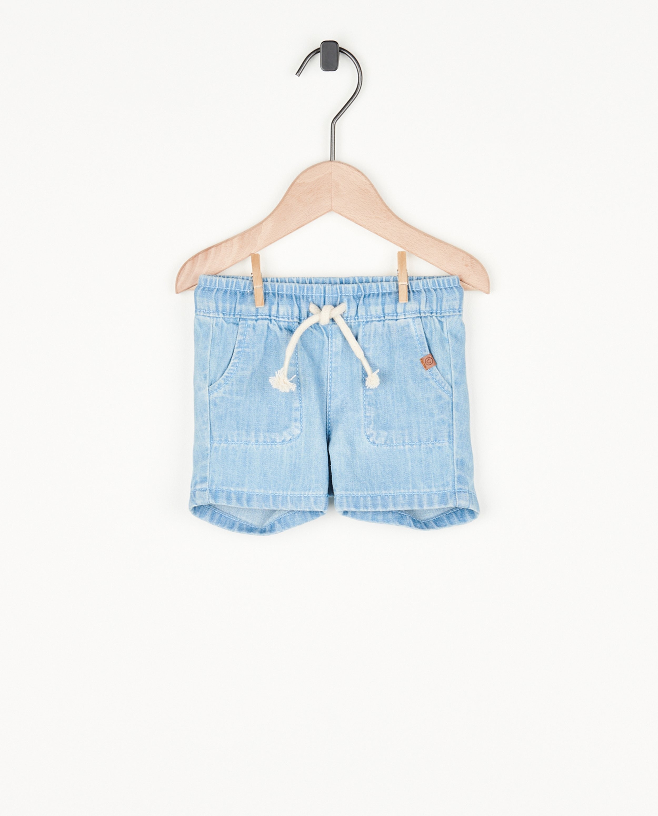Short en jeans avec cordon de serrage sous tunnel - null - Newborn 50-68