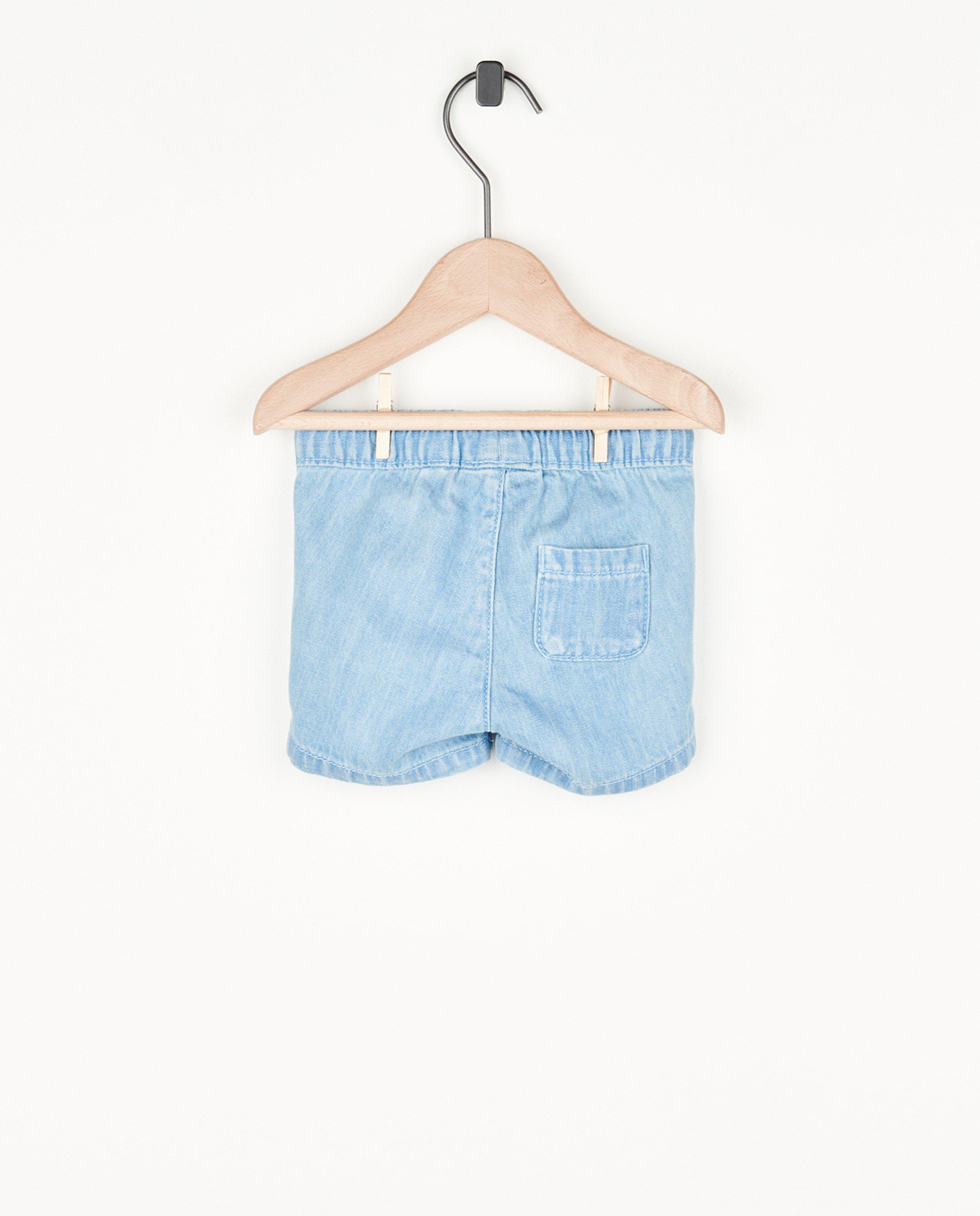 Shorts - Short en jeans avec cordon de serrage sous tunnel