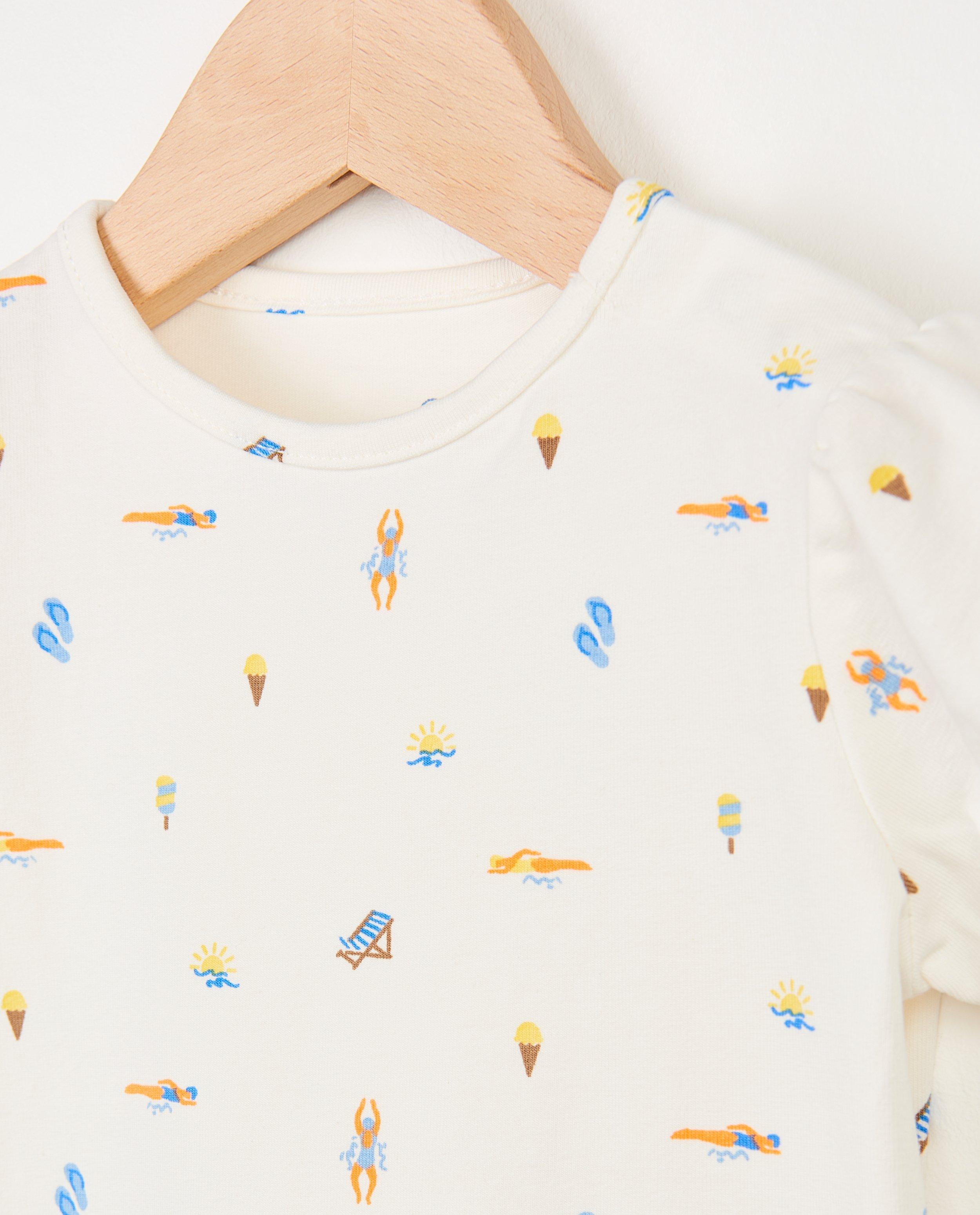 T-shirts - Wit T-shirt met print, baby