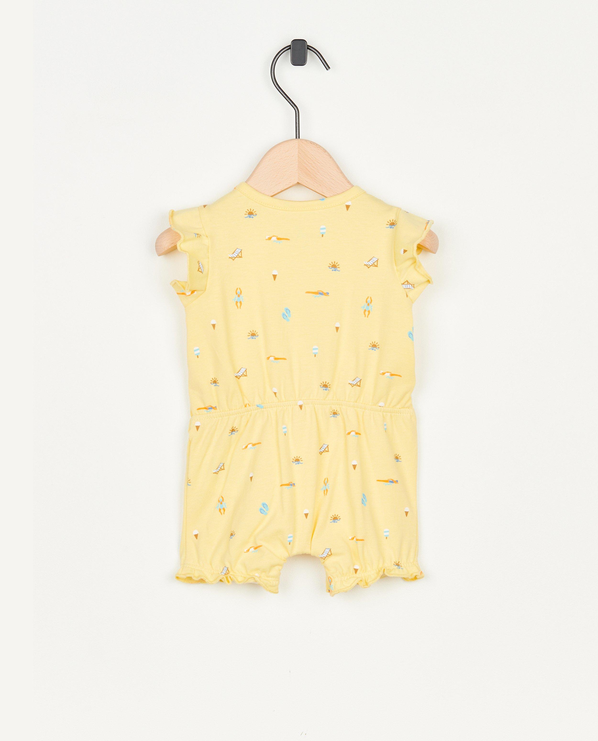 Jumpsuit - Geel jumpsuit met print