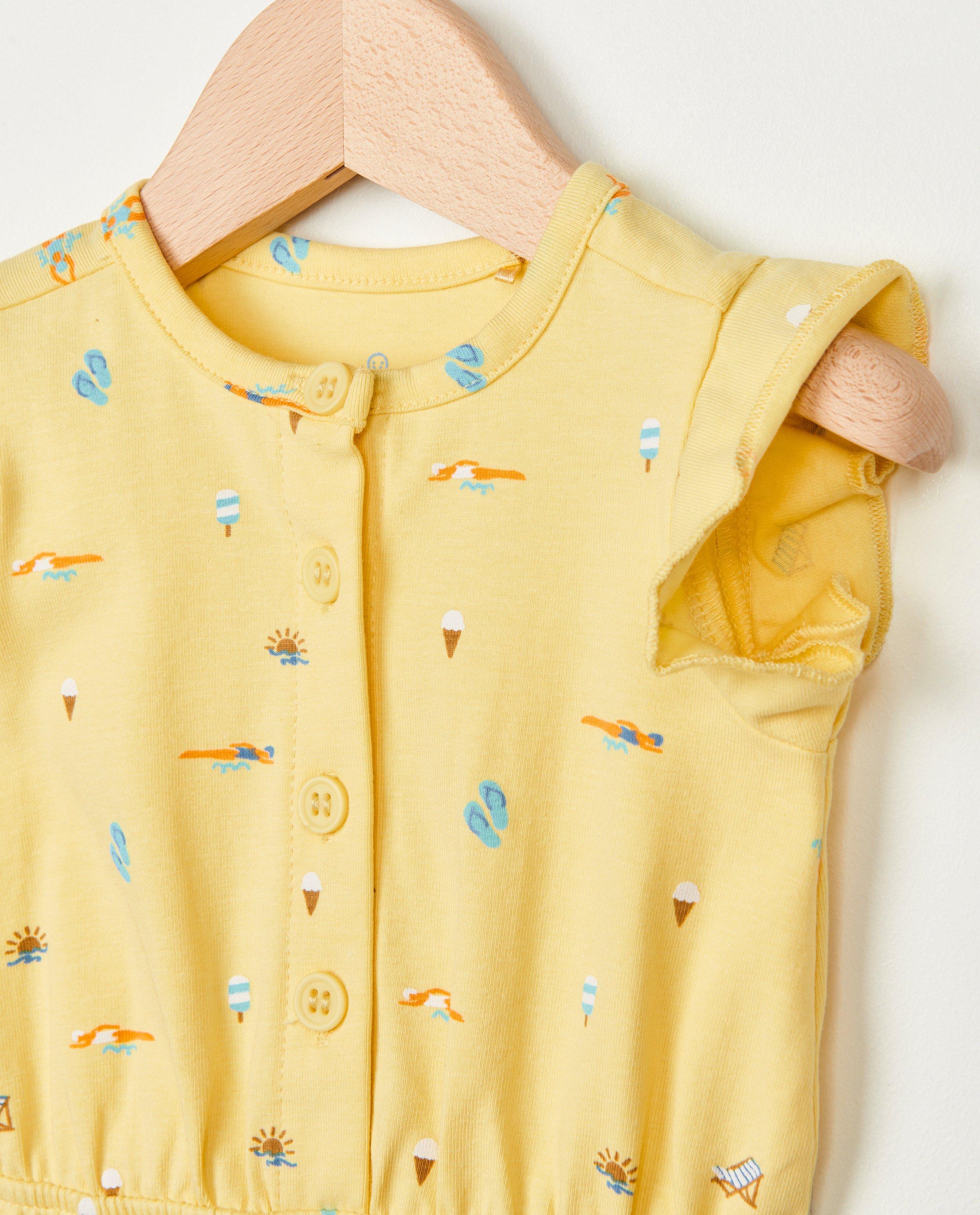 Jumpsuit - Geel jumpsuit met print