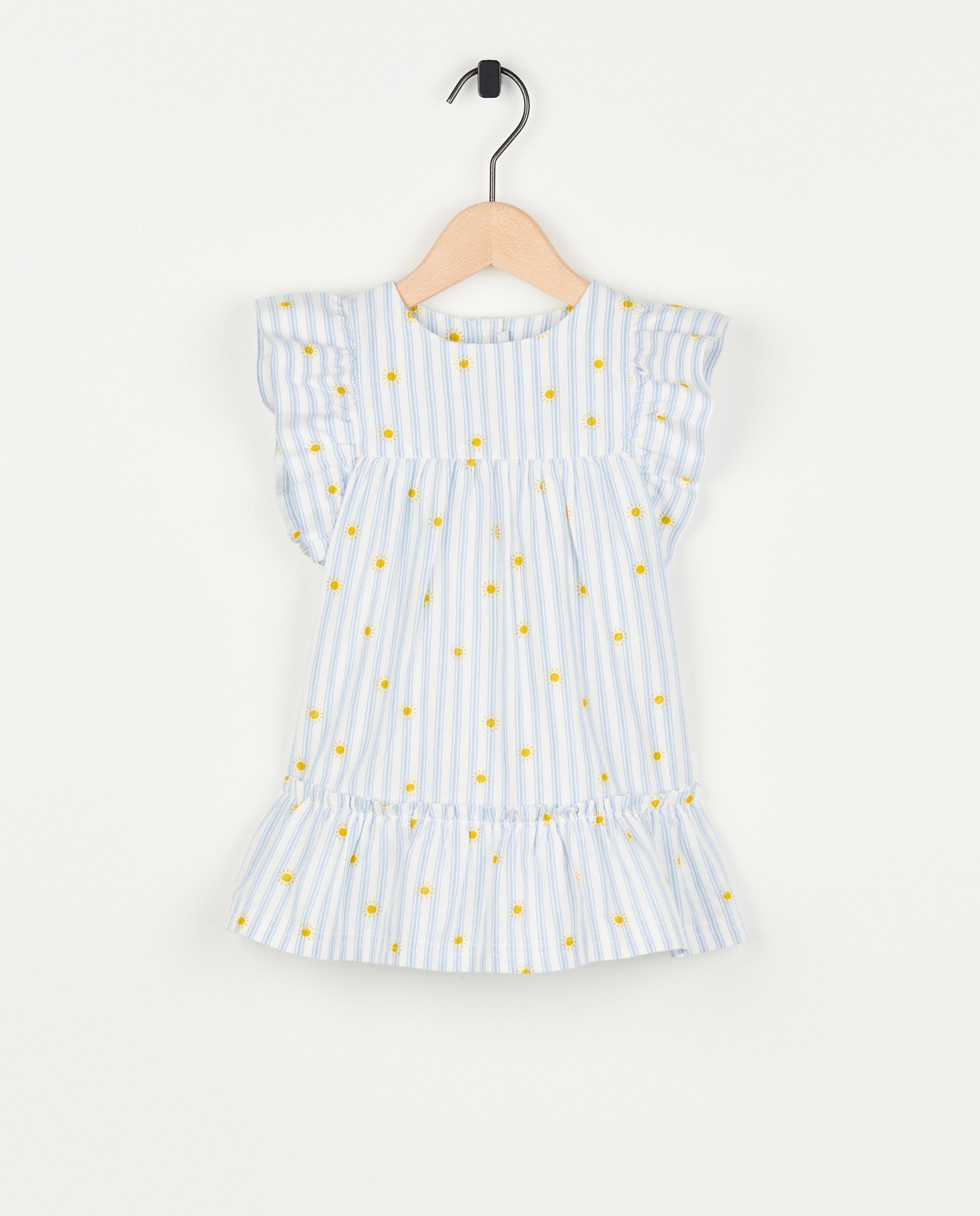 Gestreepte jurk met print - null - Cuddles and Smiles