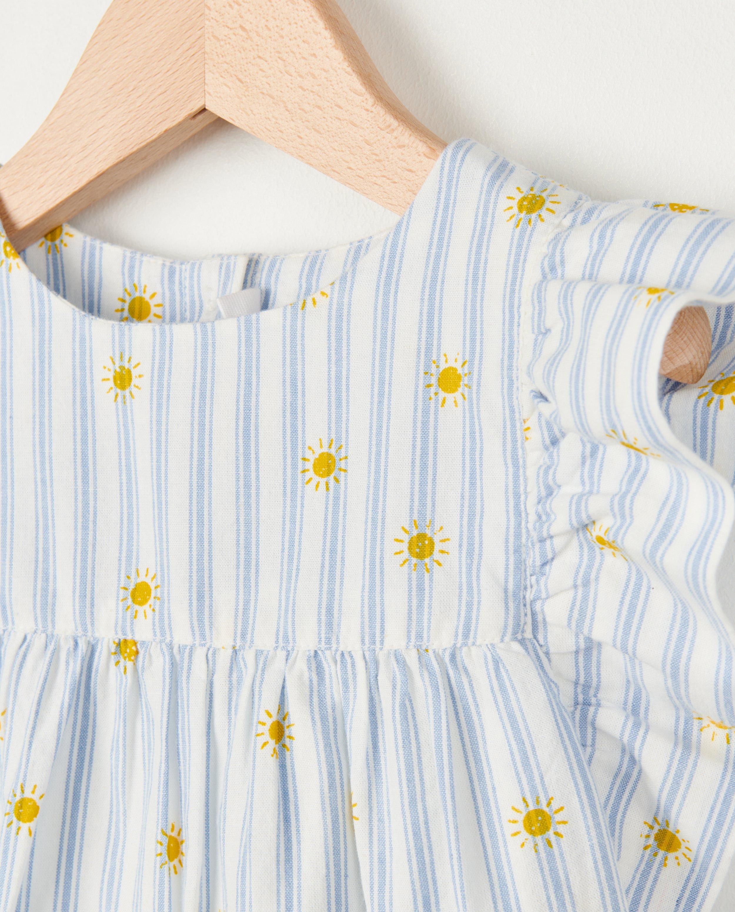 Kleedjes - Gestreepte jurk met print