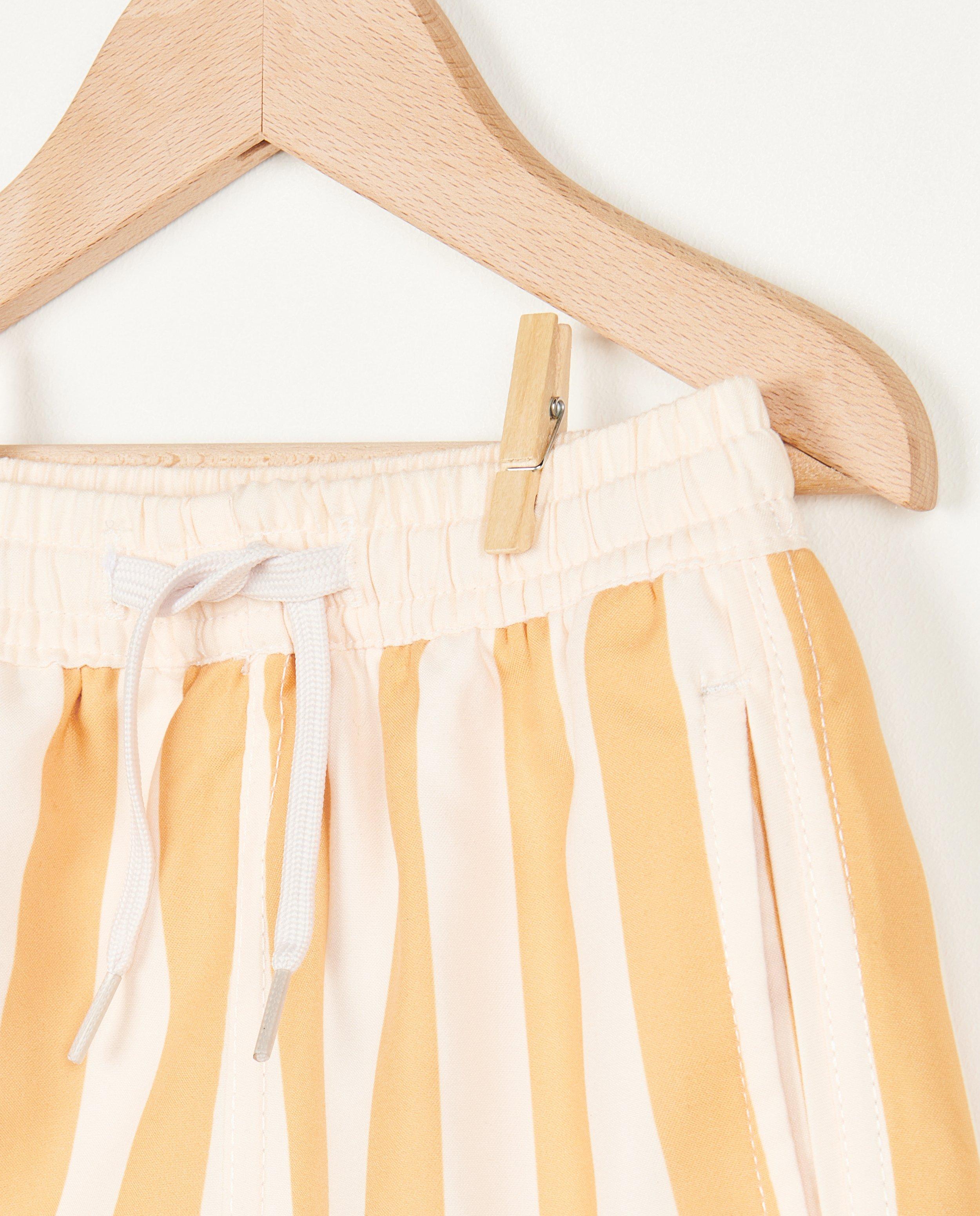 Zwemkleding - Gele zwembroek met strepen SPF 50