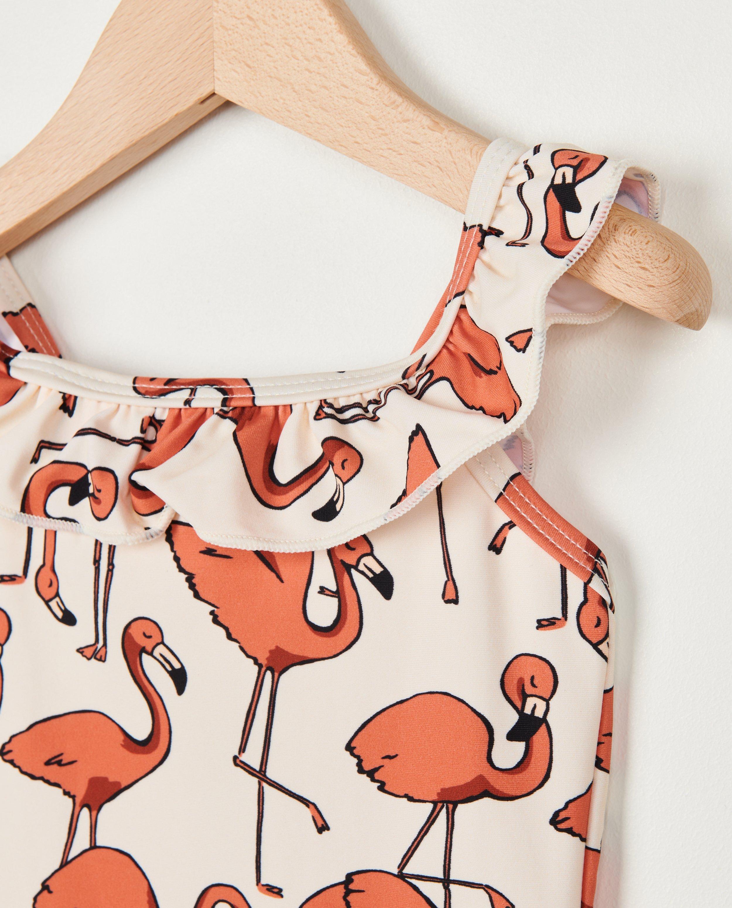 Zwemkleding - Offwhite badpak met dierenprint