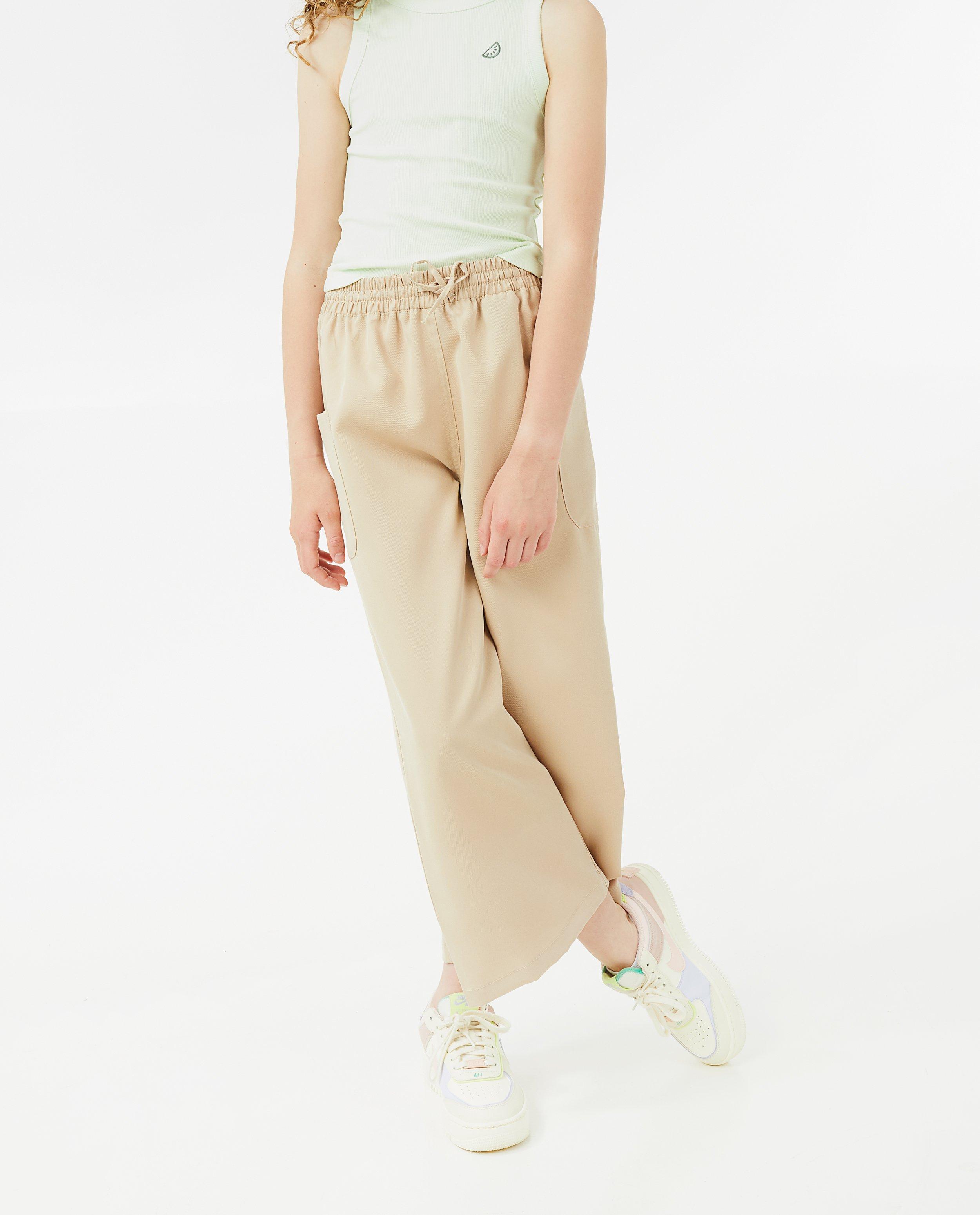 Pantalons - Jupe-culotte beige en viscose