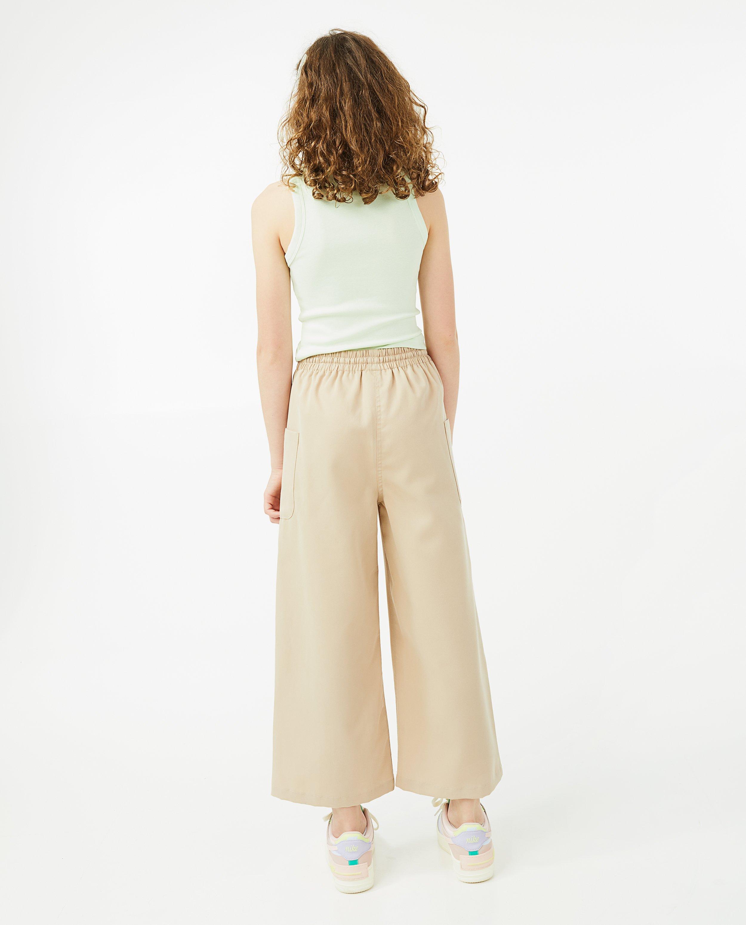 Pantalons - Jupe-culotte beige en viscose