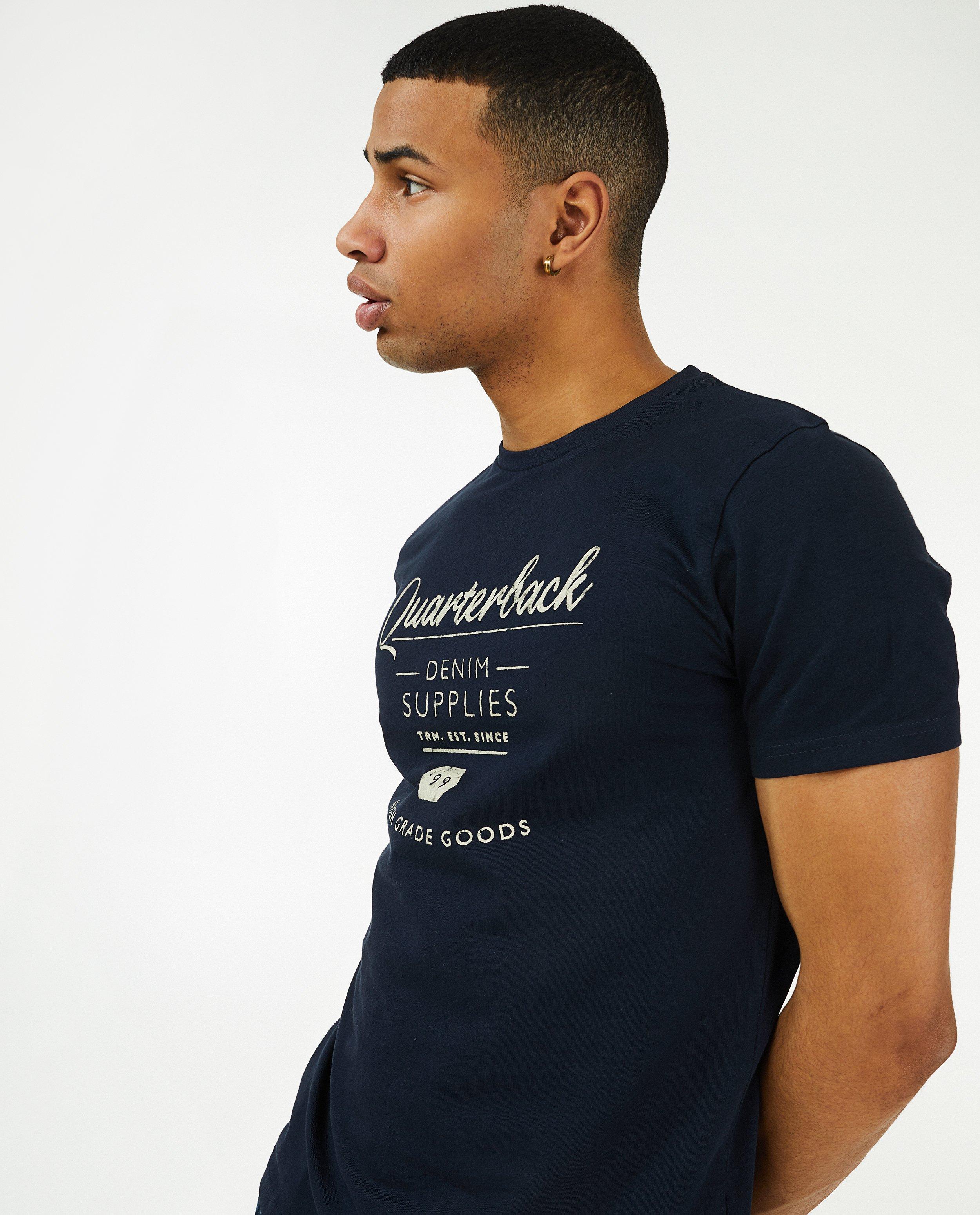 Wit T-shirt met opschrift - null - Quarterback