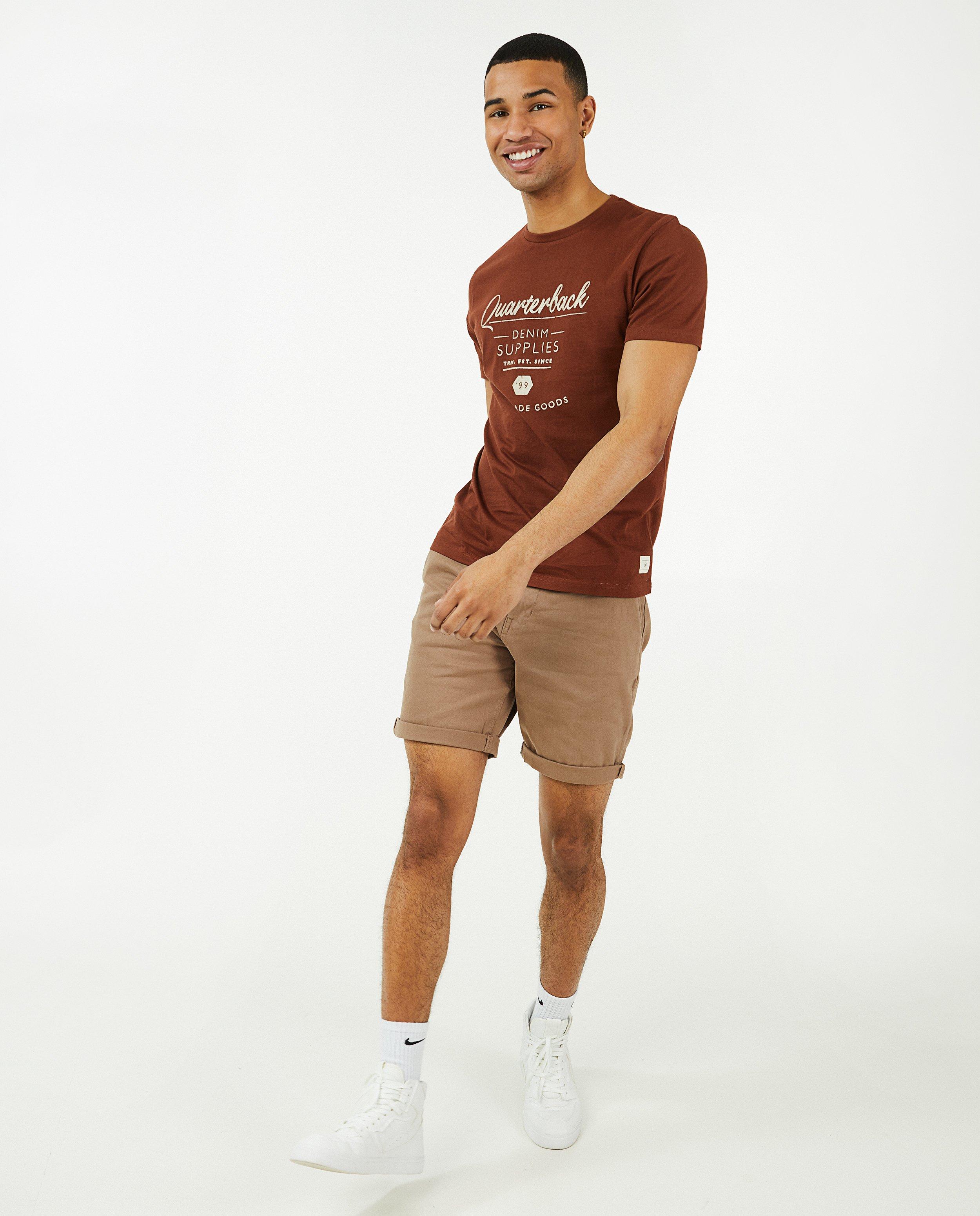 Wit T-shirt met opschrift - null - Quarterback