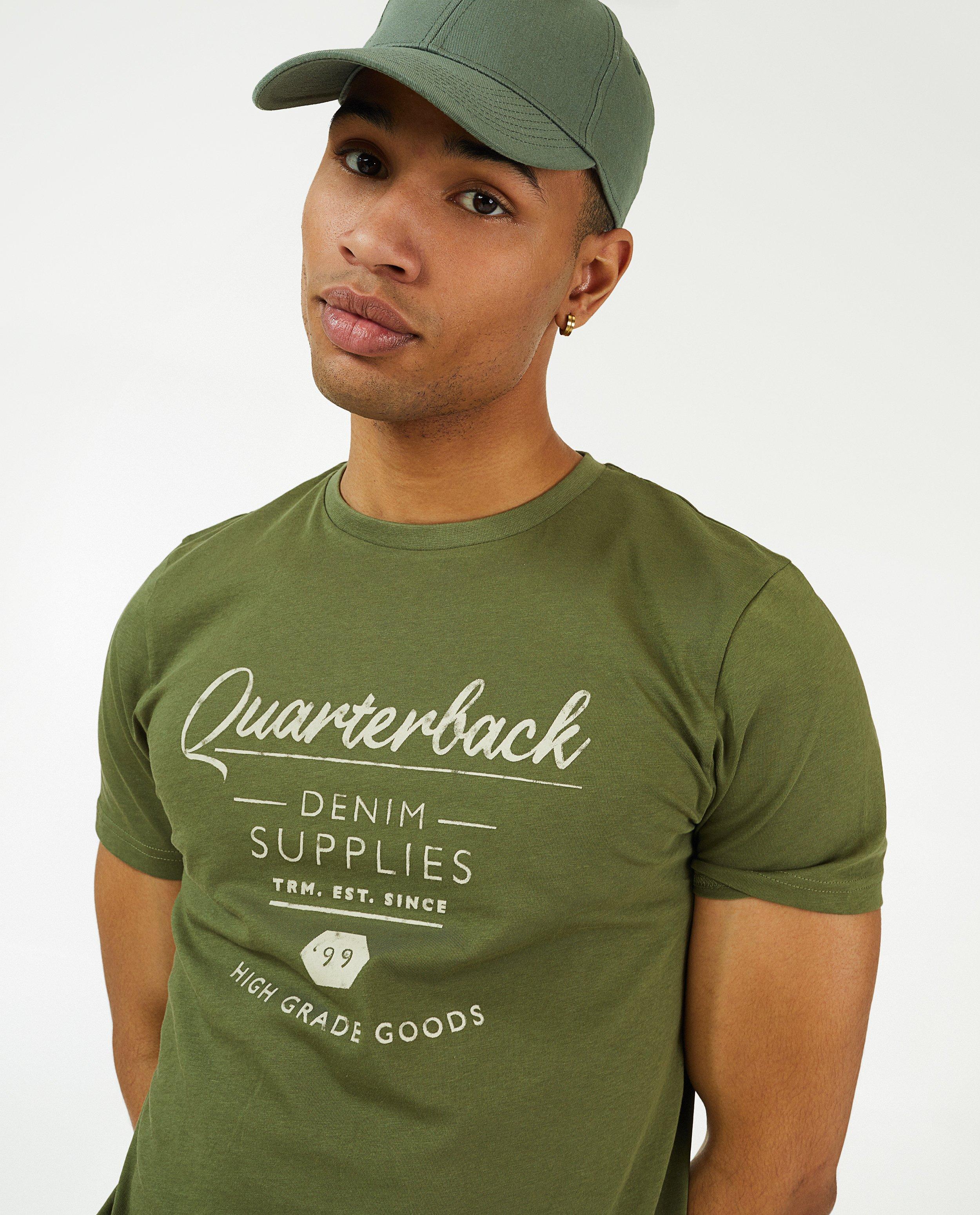 T-shirt blanc à inscription - null - Quarterback