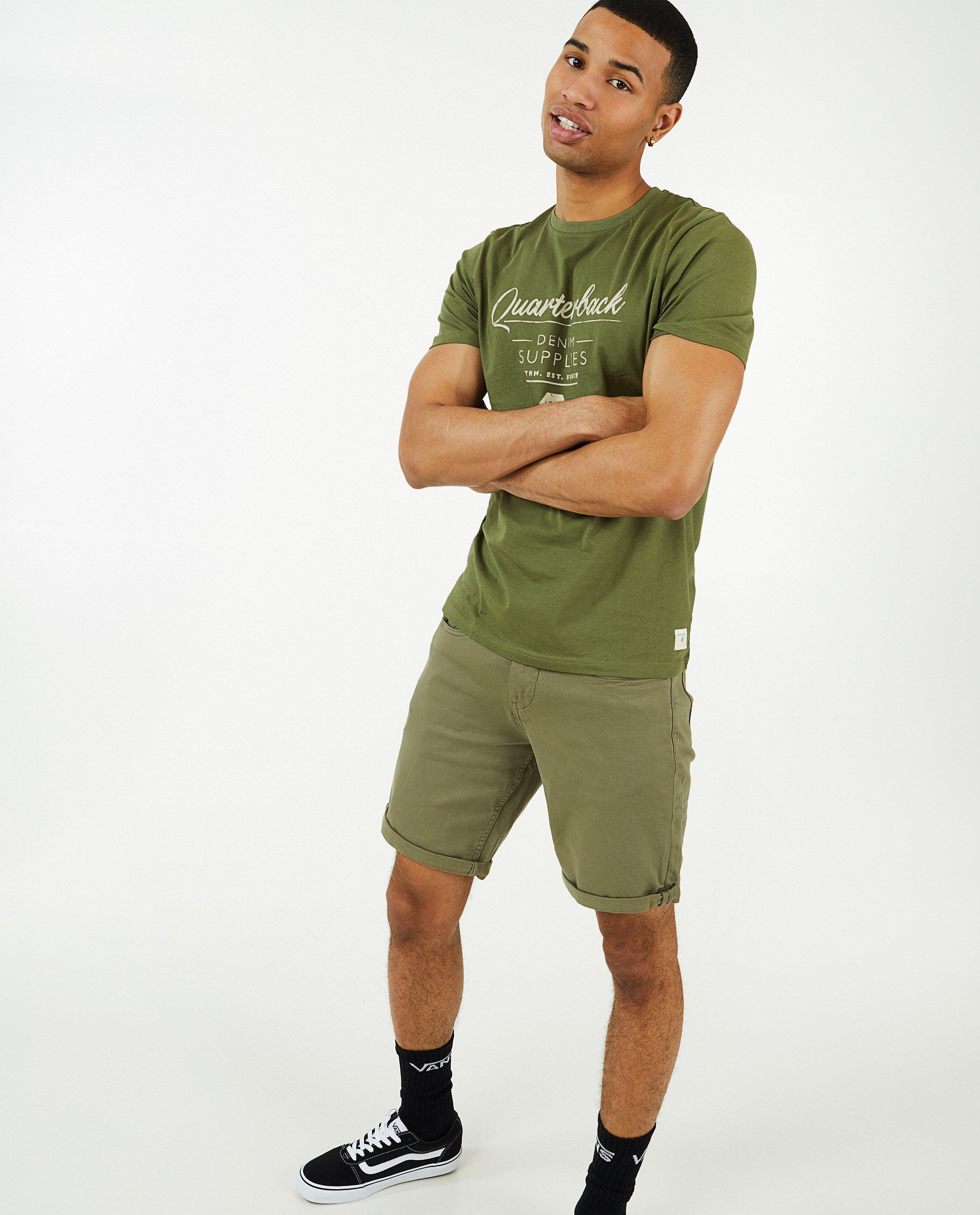 T-shirts - T-shirt vert à inscription