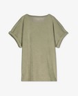 T-shirts - Groen T-shirt van badstof, dames