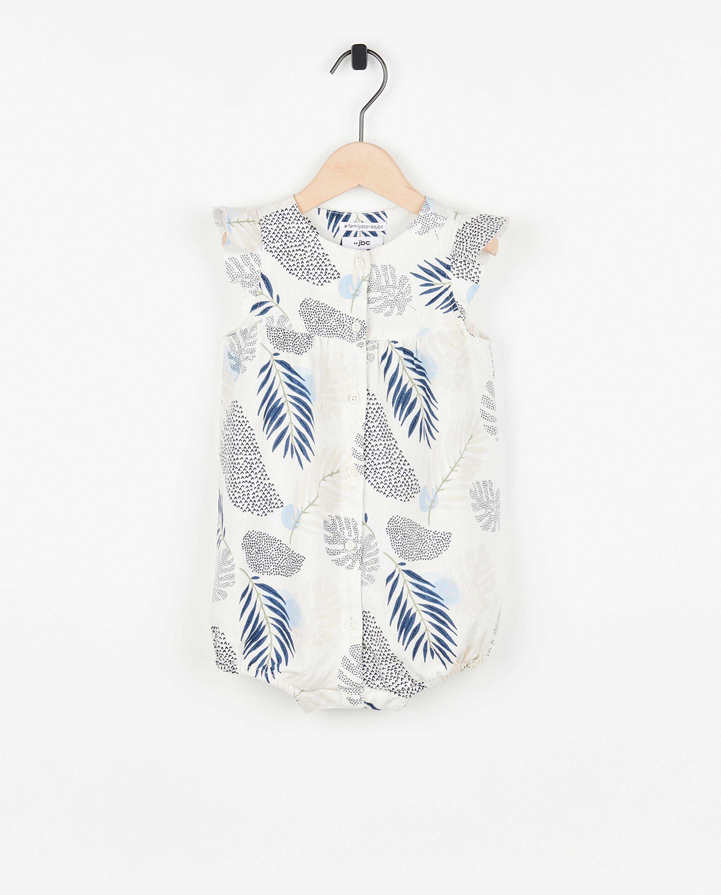 Grenouillère blanche à imprimé - null - Familystories