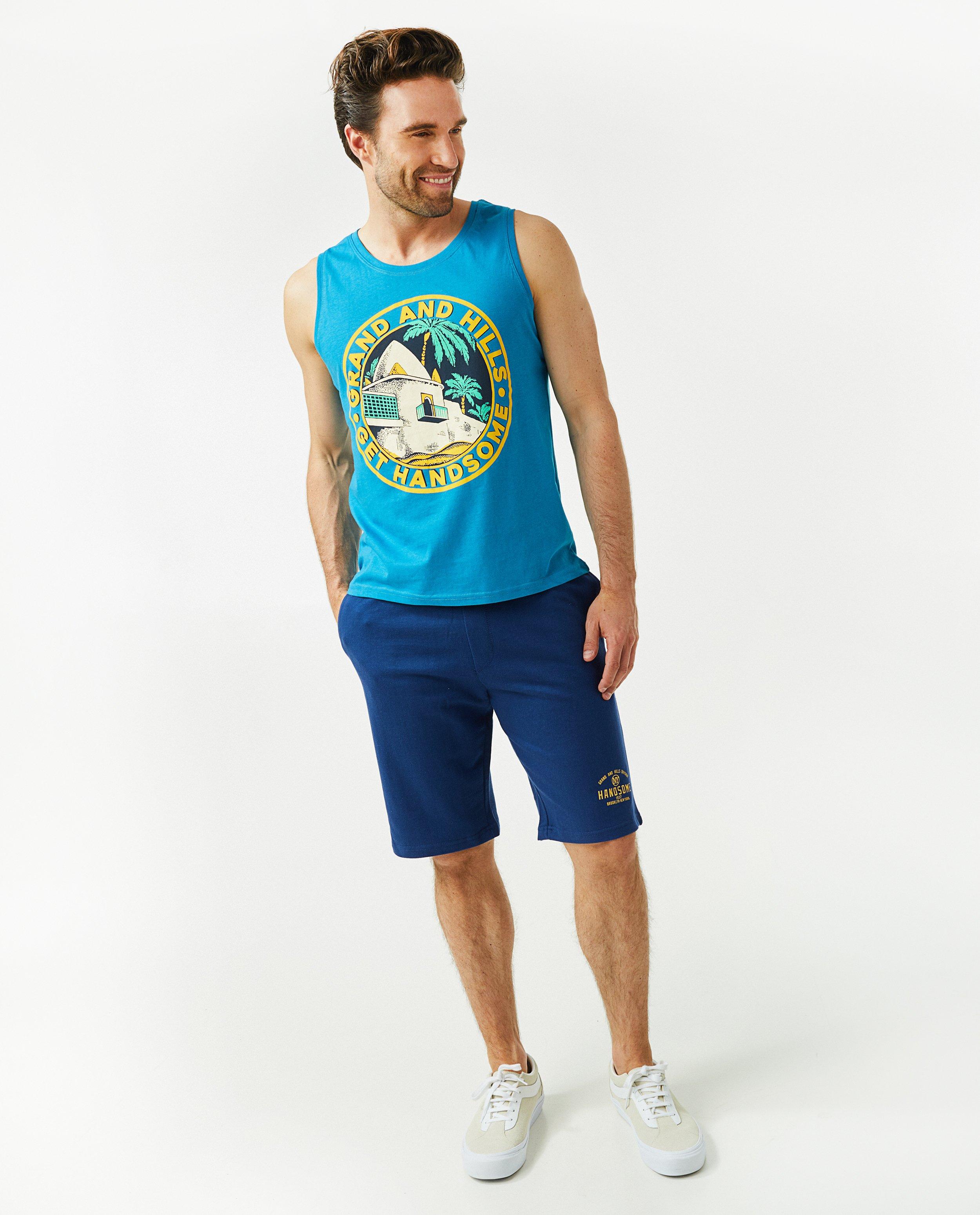 Blauwe top met print - null - OVS